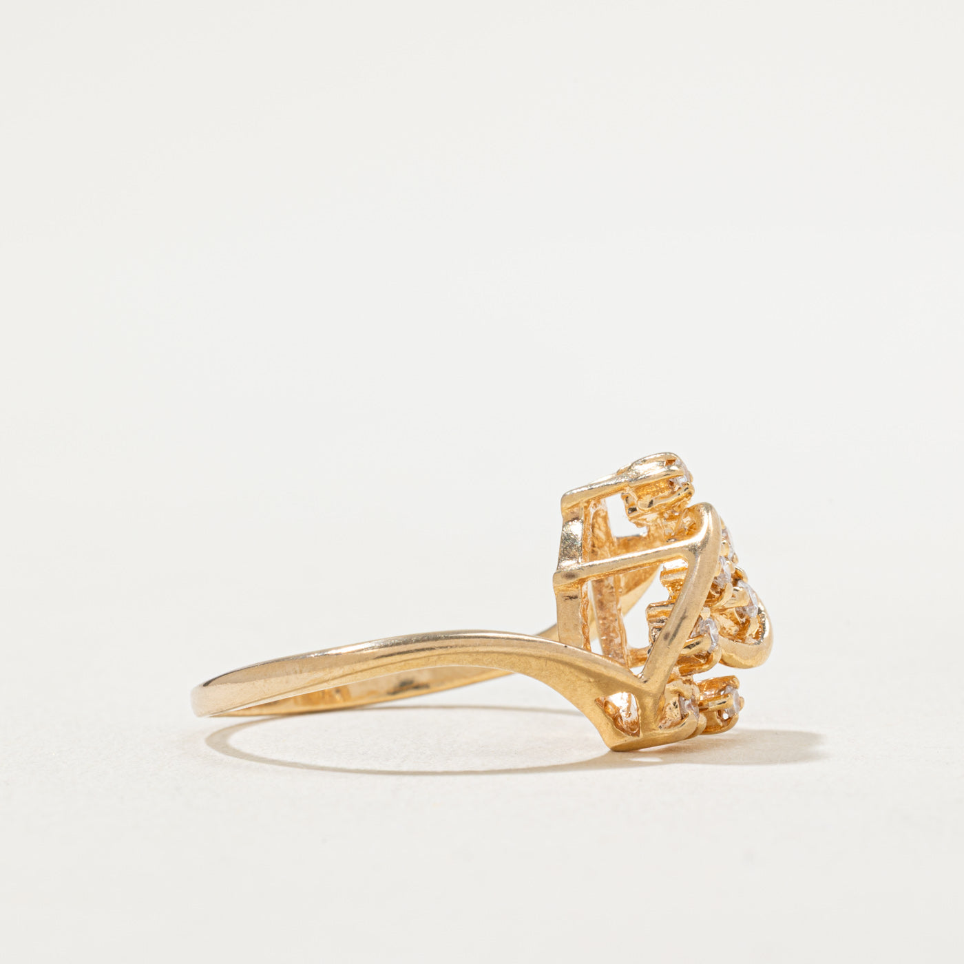 0.17ctw Diamond Waterfall Abstract Ring - Size 8.25 | Elegant Dainty Jewelry for Women | Perfect for Weddings, Anniversaries & Special Occasions