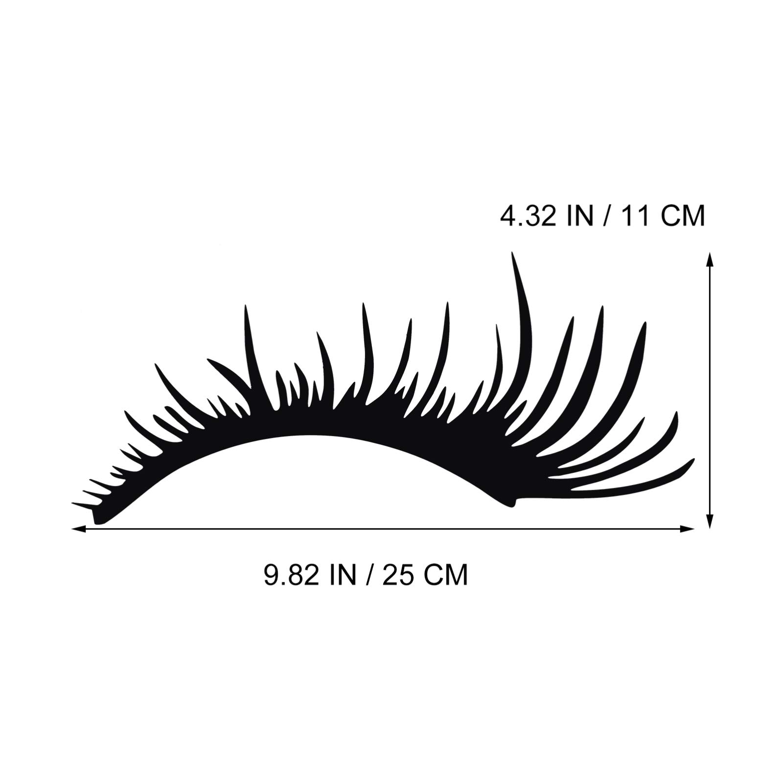 Sewroro 2 Pairs Black Car Eyelash Stickers - Funny Headlight Decals for Vehicle Customization | Perfect for Car Shows, Gifts & Personalizing Your Ride