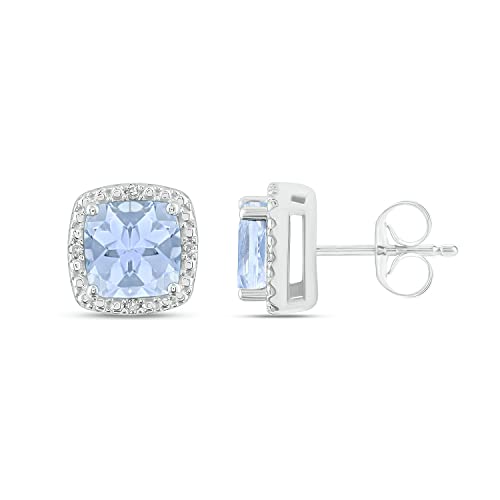 Sterling Silver - Aquamarine Stone