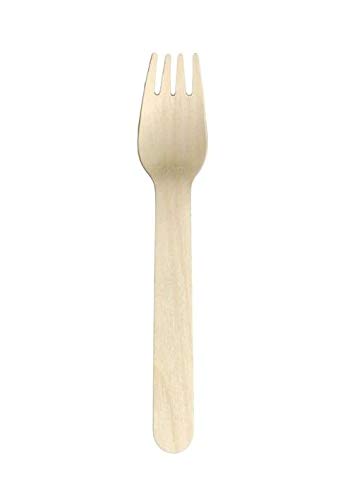 100% Natural Wooden Forks - 6.2 Inch Extra Strength Disposable Cutlery, Eco-Friendly Plant-Based Utensils (2000 Pack) - Perfect for Picnics, Parties, Camping & Outdoor Dining
