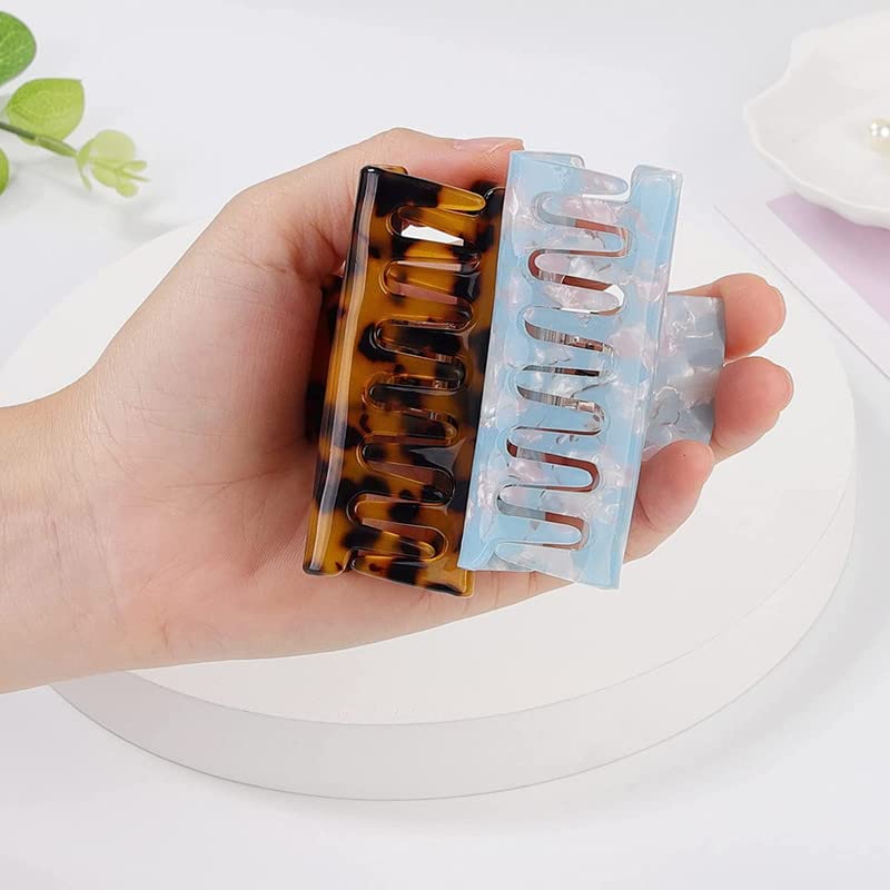 Shidara Small Hair Claw Clips for Women - Mini Square & Rectangle Non-Slip Banana Clips Barrettes for Thin to Medium Hair | 6-Piece Set | Perfect for School, Work, Gym, and Everyday Styling