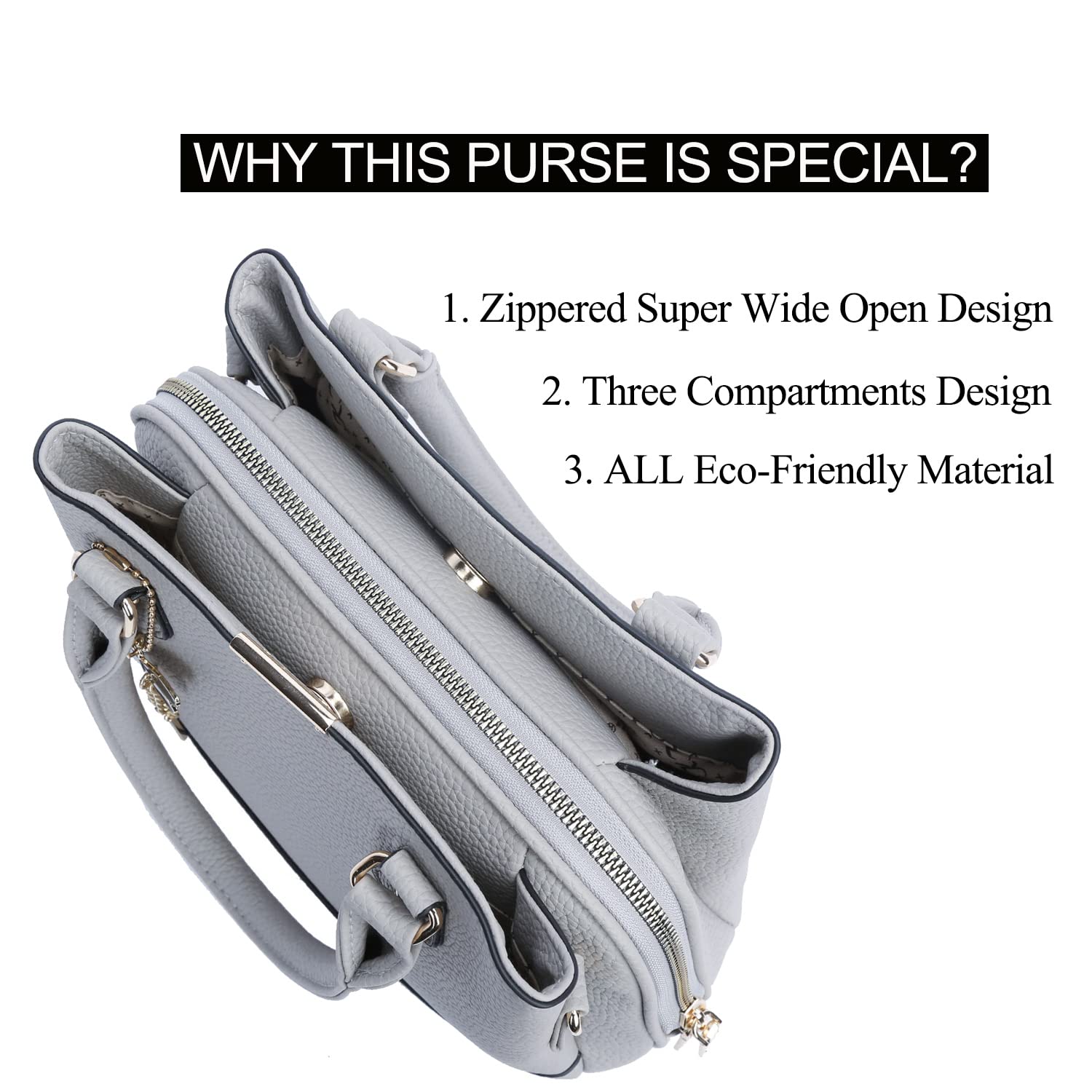 **KKXIU Women's Top Handle Satchel Shoulder Bag - Stylish Crossbody Purse for Ladies - Perfect for Work, Travel & Everyday Use**