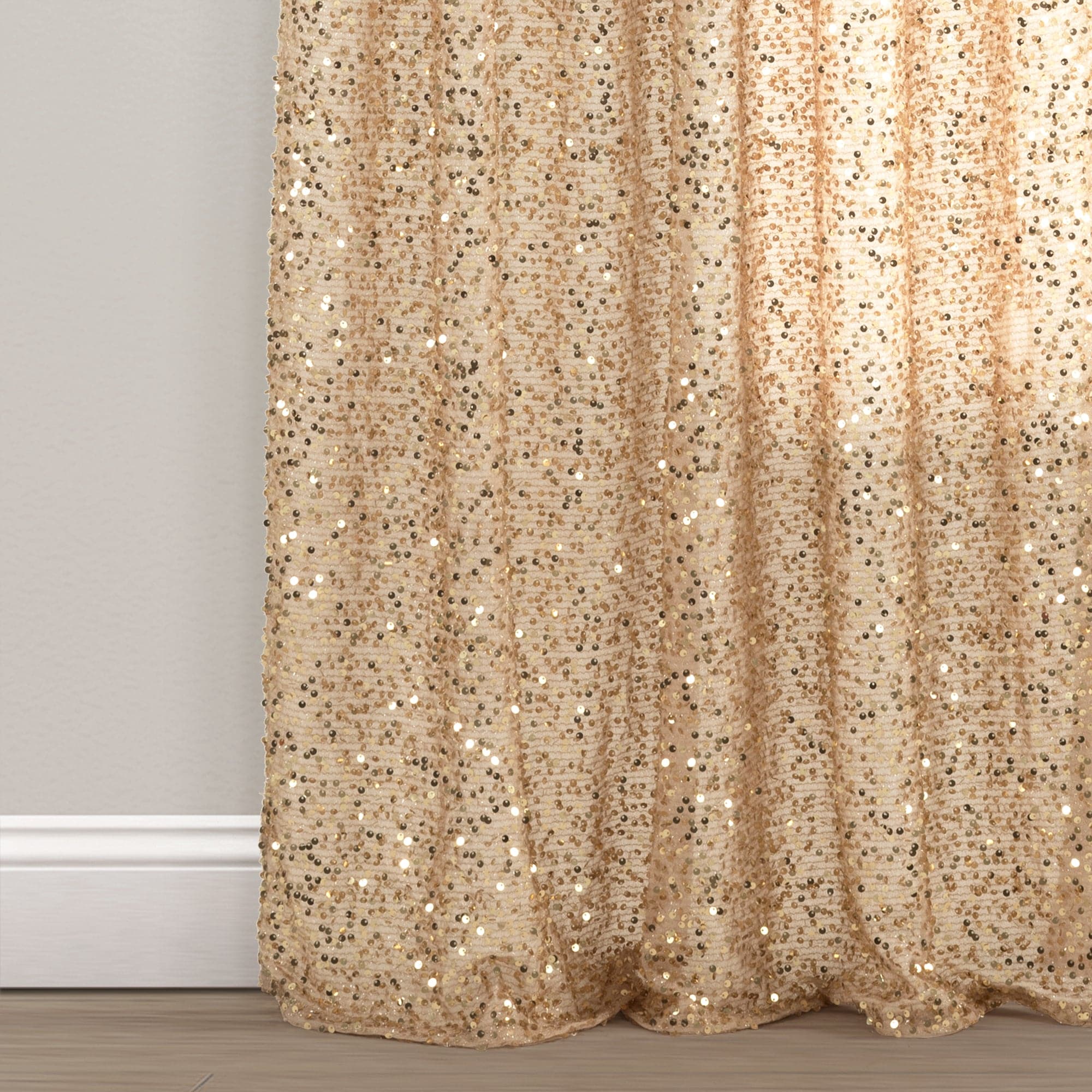 Elegant Ballgown Glam Sparkle Sequins Window Curtain Panel - Luxury Bedroom & Living Room Drapes for Wedding, Party, and Home Decor