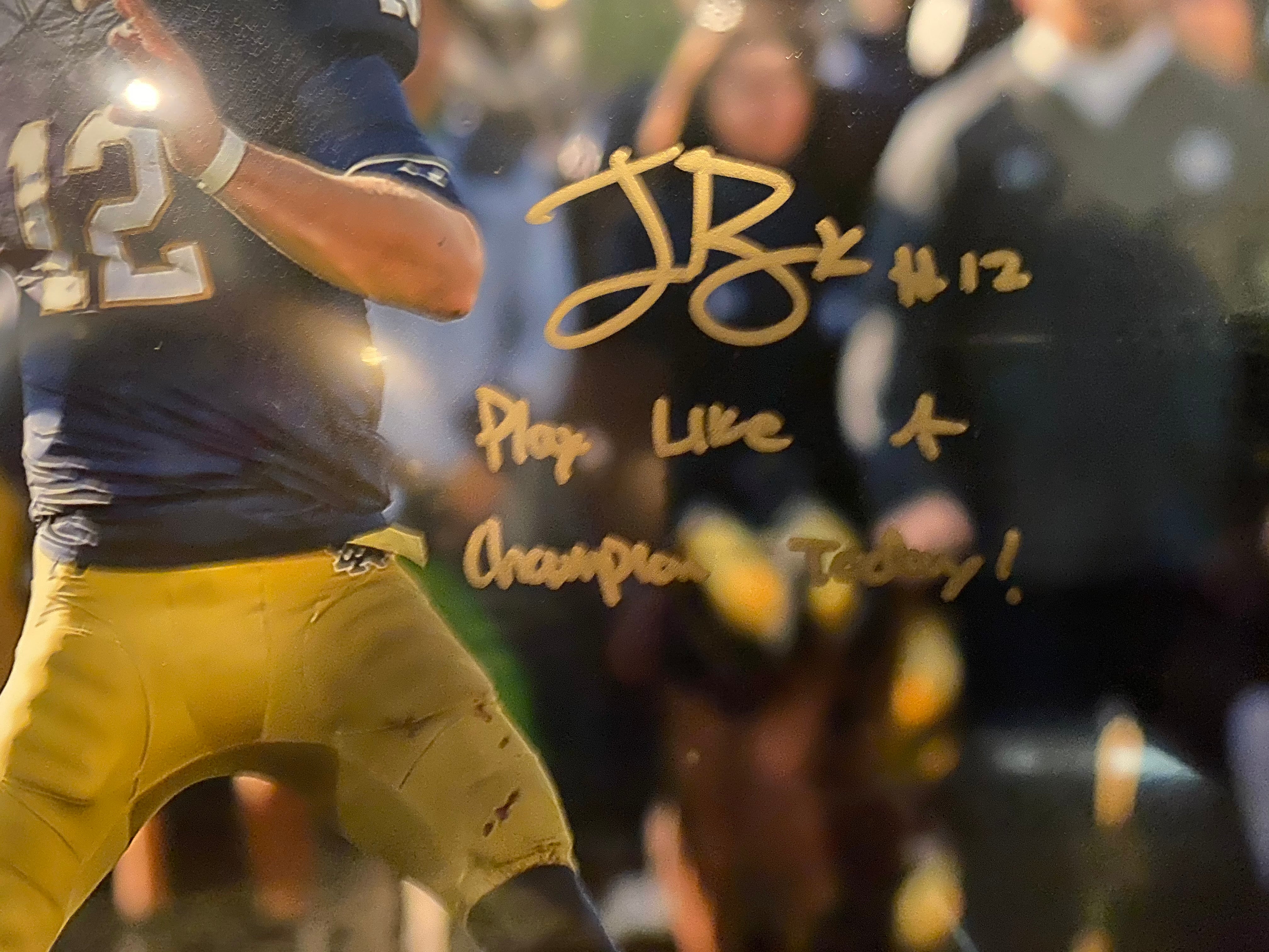 Notre Dame Signed Ian Book Autographed 