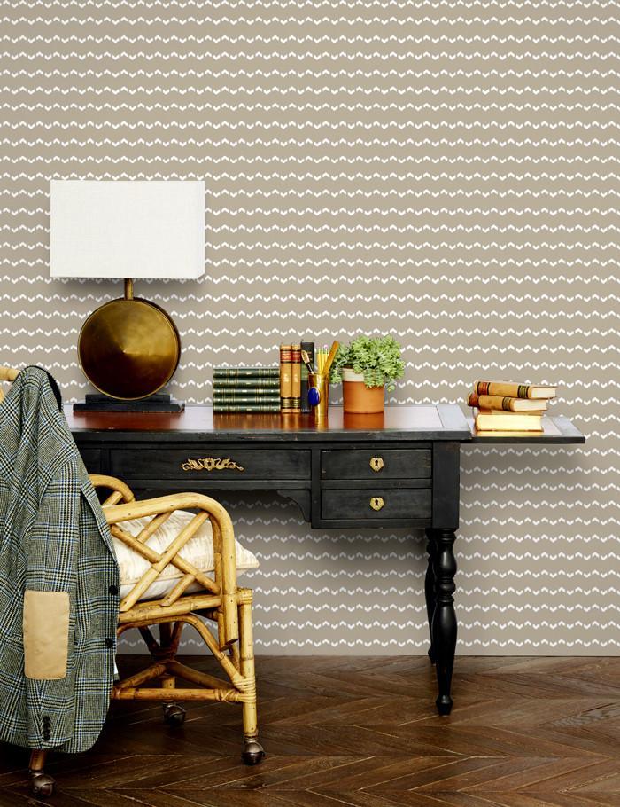 Fes Zag Wallpaper by Wallshoppe - Premium Self-Adhesive Peel and Stick Wallpaper with Milk Design - Perfect for Nursery, Bedroom, Living Room & Home Decor