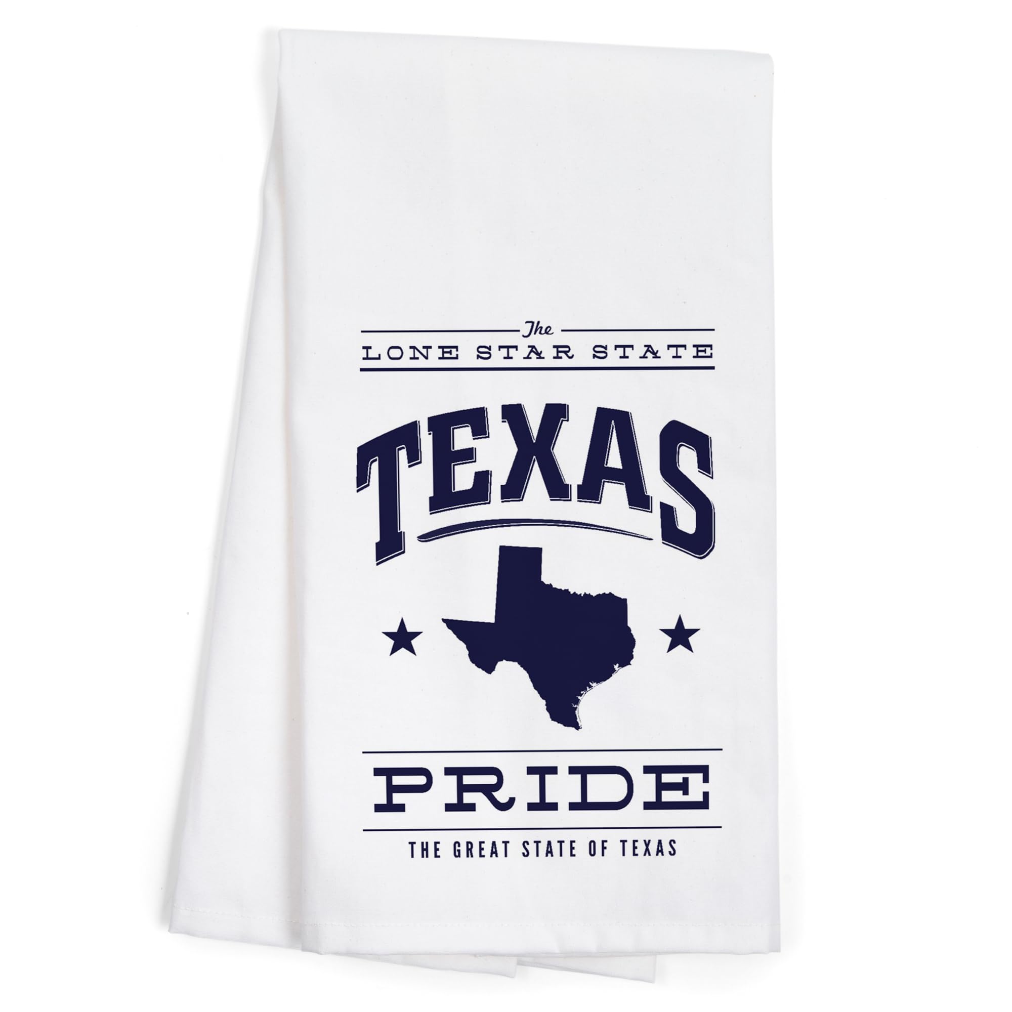 Lantern Press Texas State Pride Blue on White 100% Cotton Tea Towel - Decorative Hand Towel for Kitchen, Home Decor & Gifts (Perfect for Dish Drying, Wall Art & Housewarming Presents)