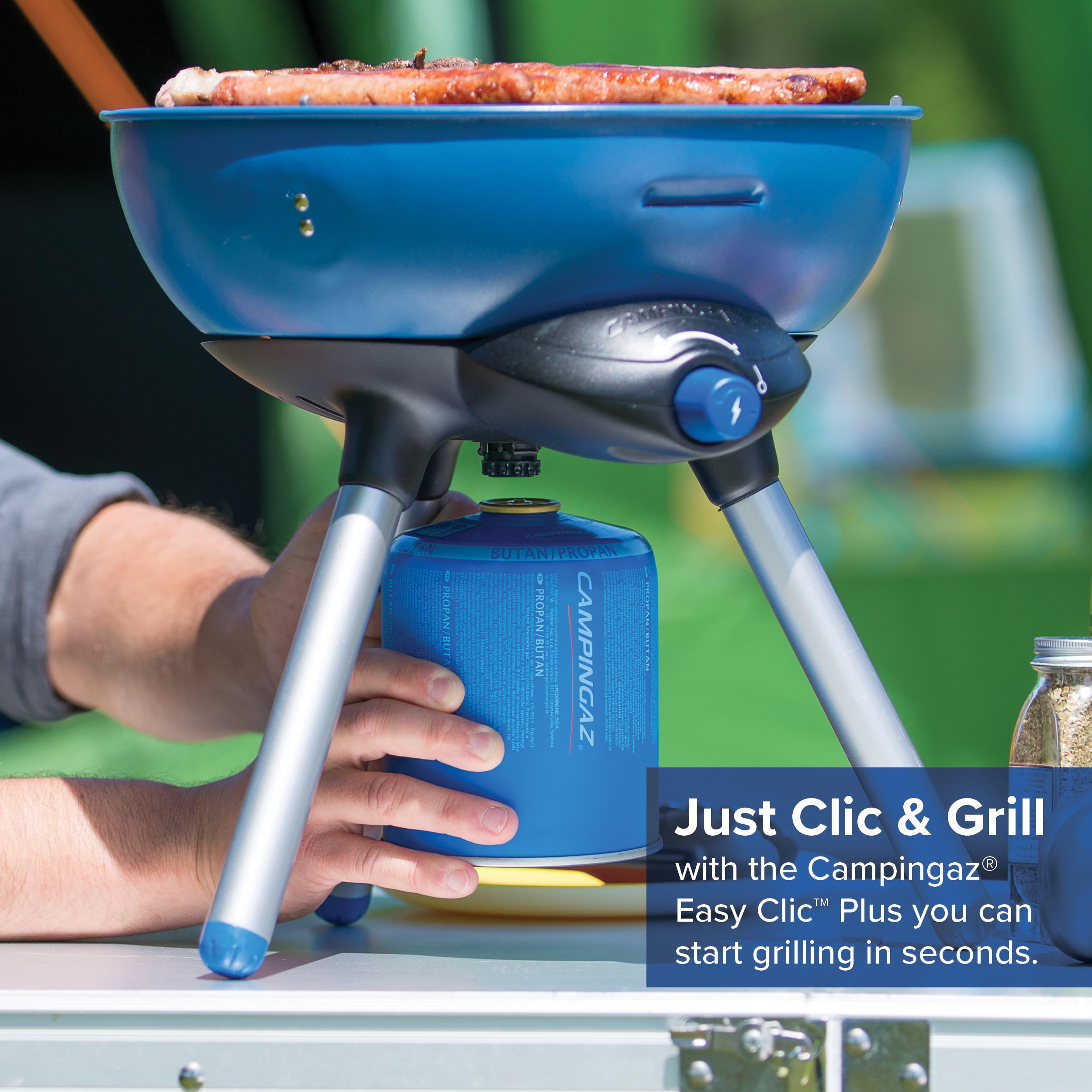 MUSJOS Portable Gas Grill Stove - Compact Camping Cooker for Outdoor Cooking, Picnics, BBQs & Festivals | Dual Function Grill & Stove | Space-Saving Design for Easy Transport | Perfect for Backpacking, Tailgating & RV Trips