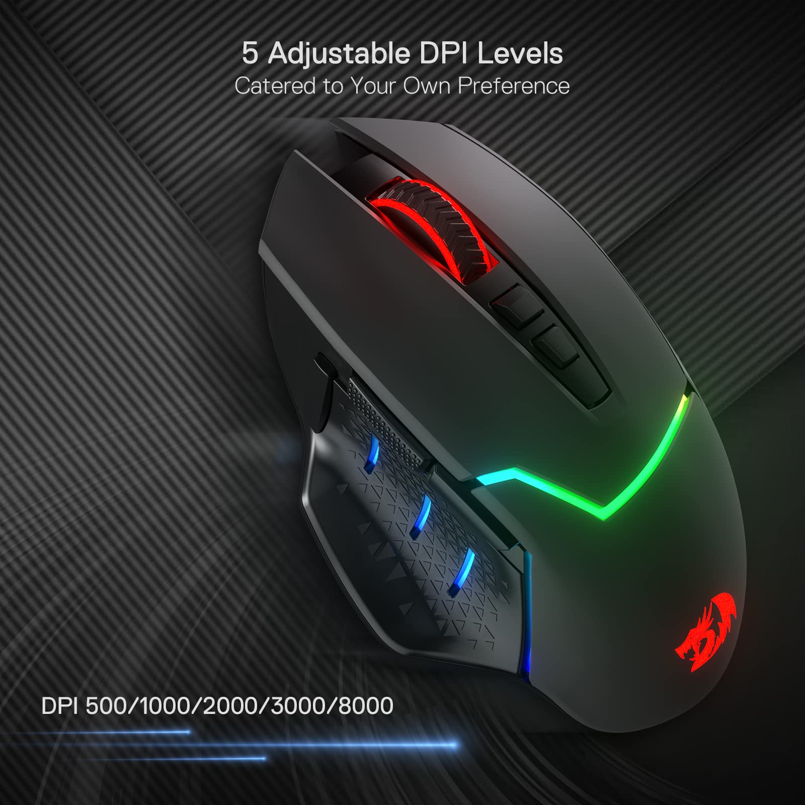 Redragon K580 VATA RGB LED Backlit Mechanical Gaming Keyboard & M690 PRO Wireless Gaming Mouse Combo - Perfect for PC, Mac, PS4, PS5 Gaming & Office Work
