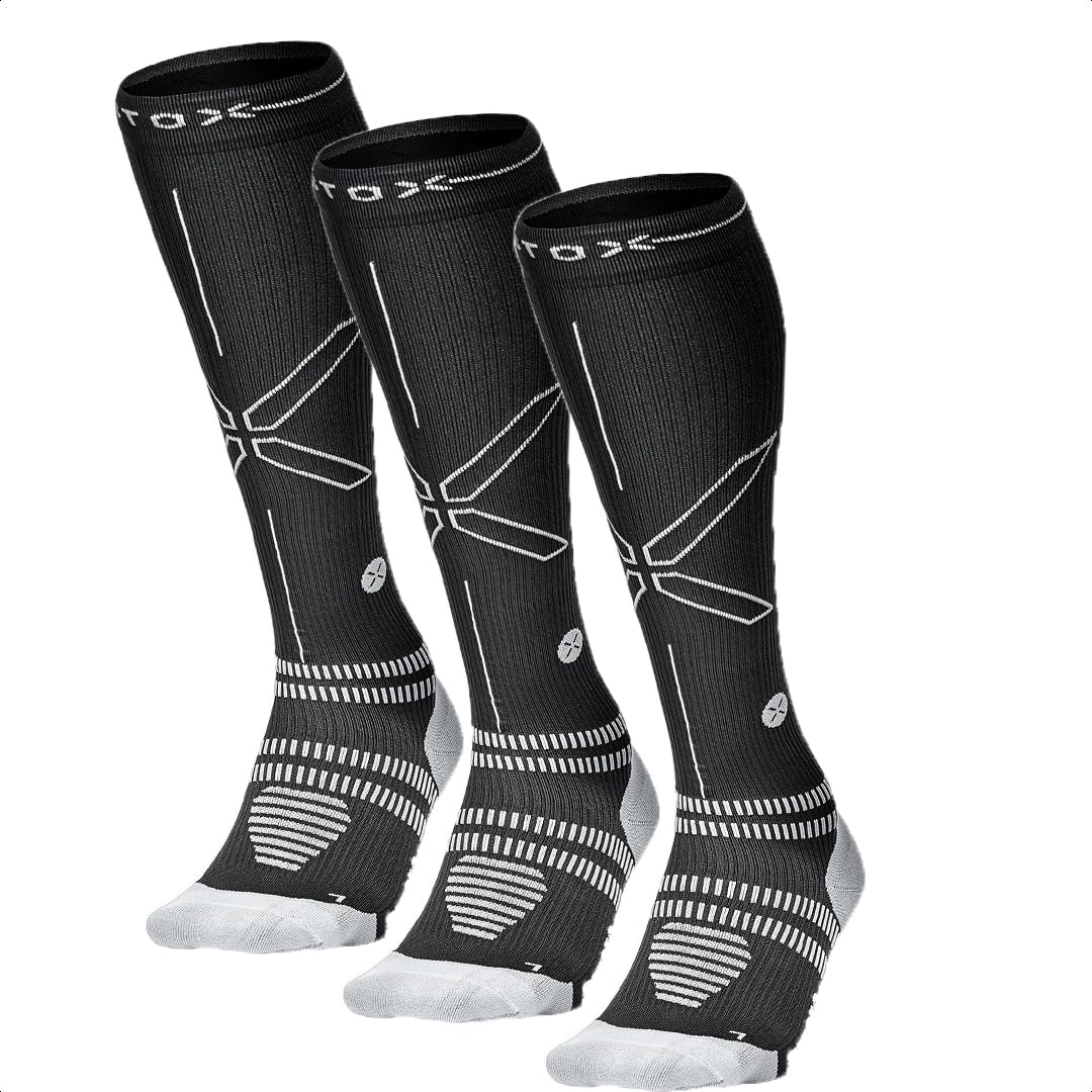 STOX Energy Socks for Men - Premium Compression Athletic Socks for Running, Hiking & Workouts - Reduce Muscle Fatigue & Speed Up Recovery - Ideal for Sports, Gym & Daily Wear