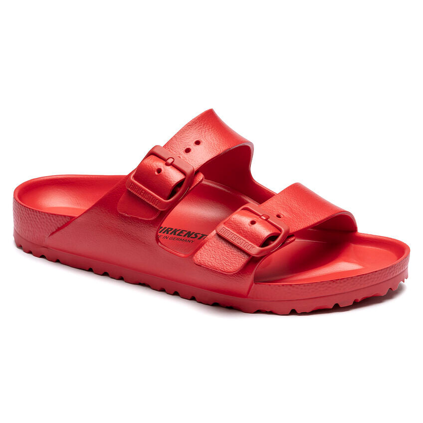 Birkenstock Arizona Eva Essentials Sandals for Women & Men - Comfortable Lightweight Slide Sandals in Active Red | Perfect for Beach, Pool, Travel & Casual Wear