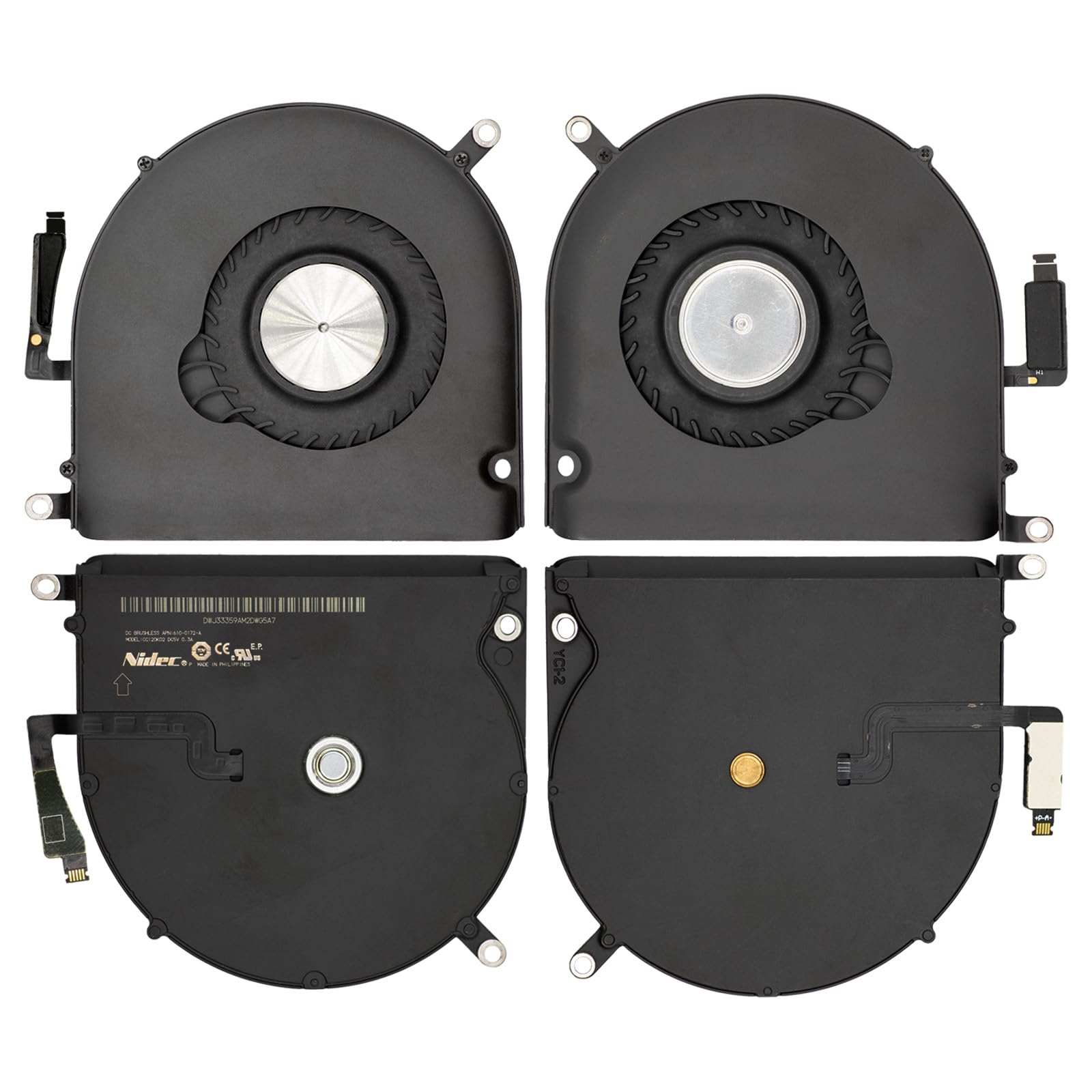 MMOBIEL Laptop CPU Cooling Fan Kit - Compatible with MacBook Pro 15 inch A1398 (2012-2013 Models) | Left & Right Side Cooling System | Perfect for Gaming, Video Editing & Heavy Computing Tasks