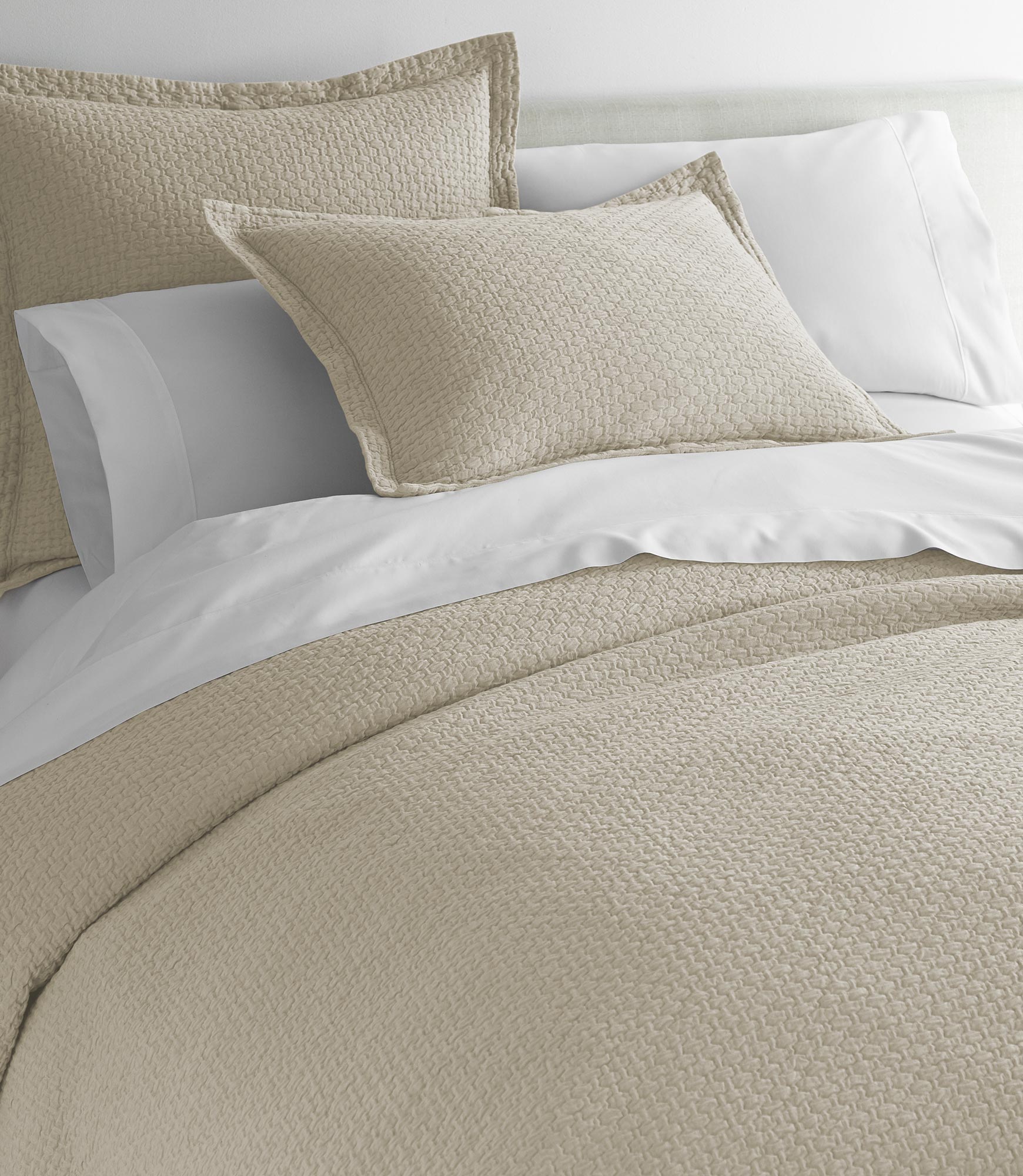 Juliet Matelassé Sham - Luxury Quilted Pillow Cover for Bedroom Decor, Home Styling & Elegant Interior Design