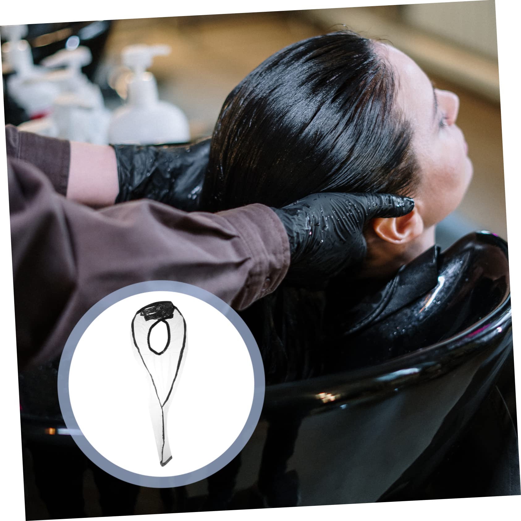 2-Pack Hair Shampoo Funnel Set with Washing Cap & Styling Cape - Salon-Grade Hairdressing Tools for Coloring, Shampooing & Hair Treatments - Perfect for Home Hair Care & Professional Salon Use
