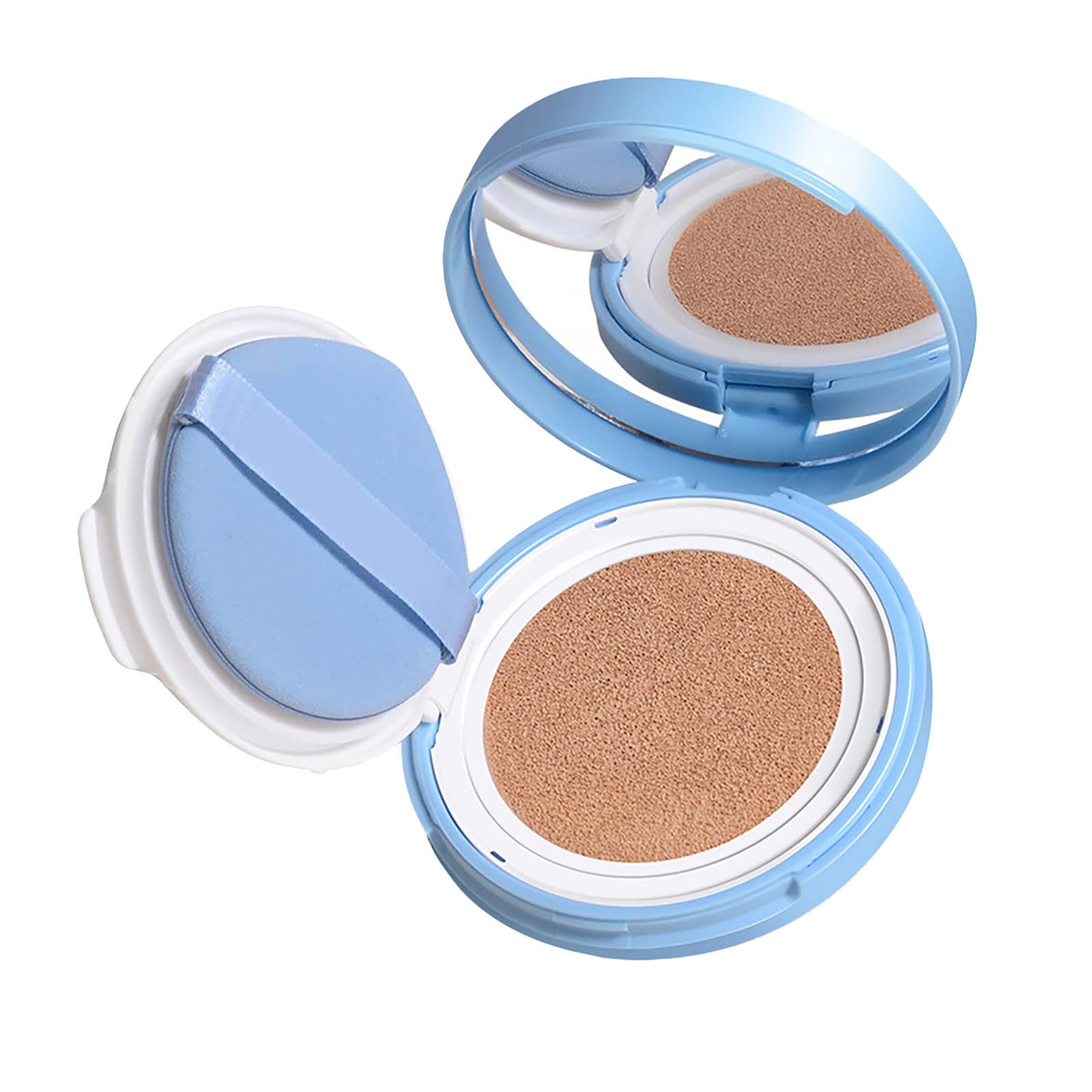 Full Coverage Air Cushion Foundation - Moisturizing Concealer with Refill (Ivory Beige) for Natural Daily Makeup