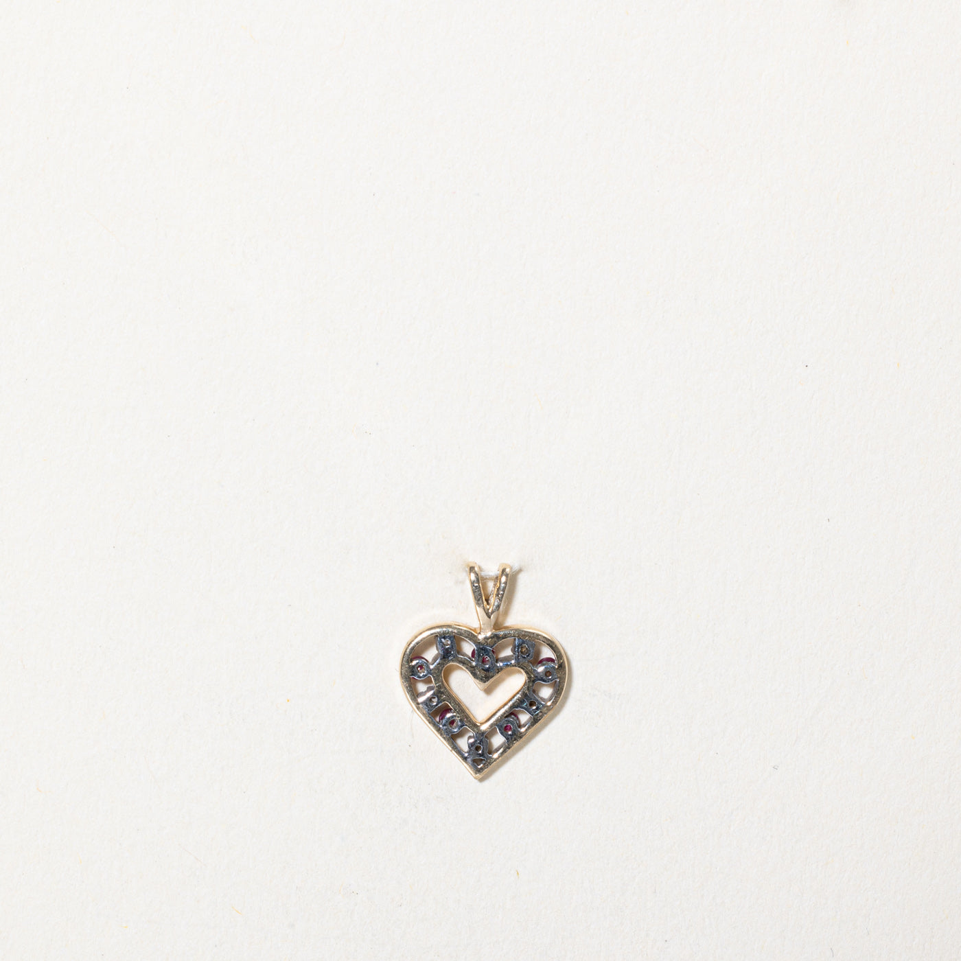 Exquisite Ruby & Diamond Heart Pendant Necklace - 0.06ctw Ruby & 0.02ctw Diamond - Perfect for Valentine's Day, Anniversary & Romantic Gifts