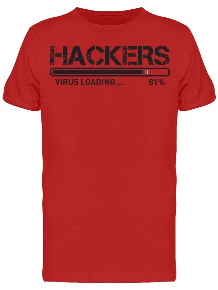 Men's Hacker & Virus Loading Graphic T-Shirt - Cool Tech & Gaming Tee for Programmers, Coders & Cyber Security Fans