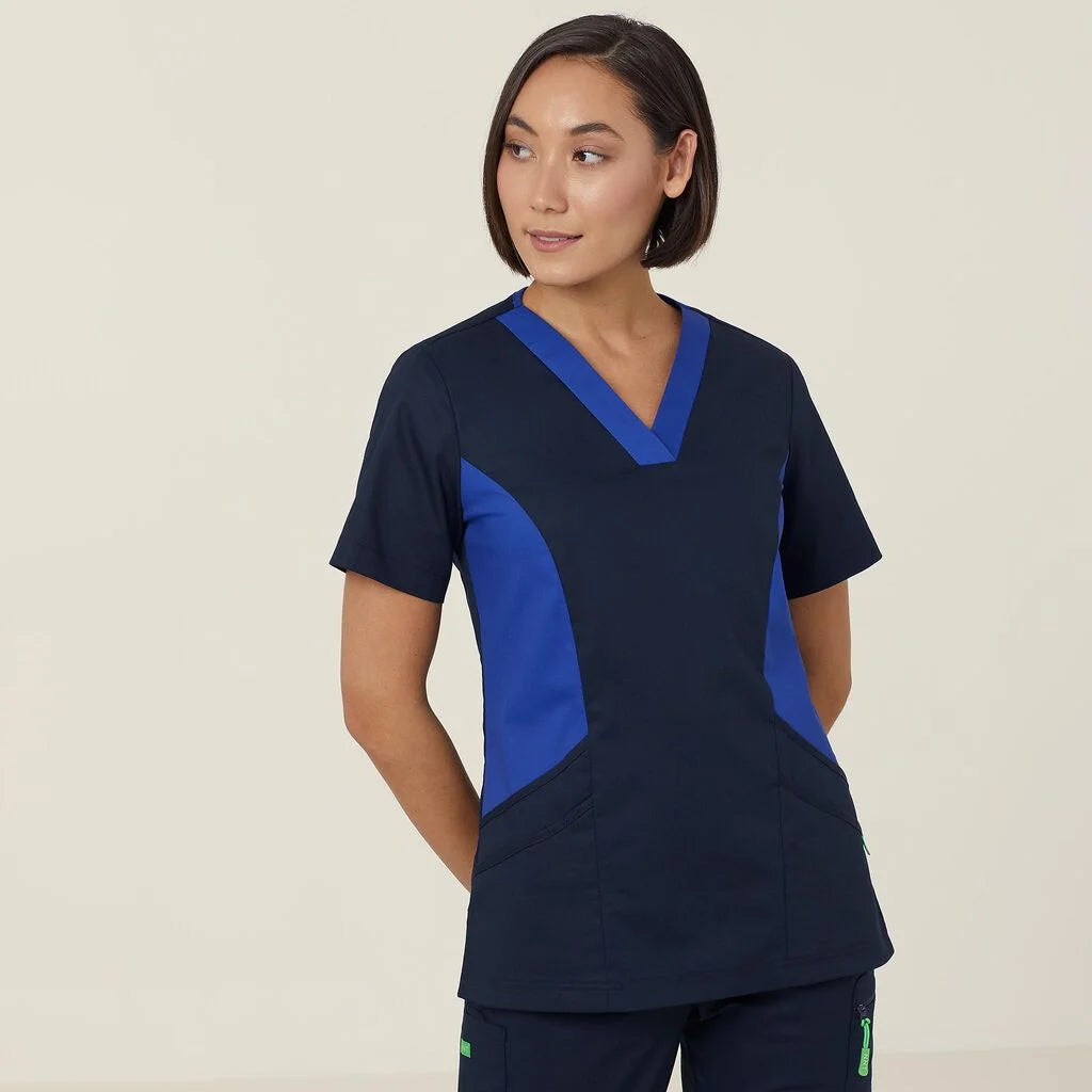 Next Generation Antibacterial Active Nightingale Scrub Top - Comfortable Medical Uniform for Nurses & Healthcare Workers - Perfect for Hospitals, Clinics & Long Shifts