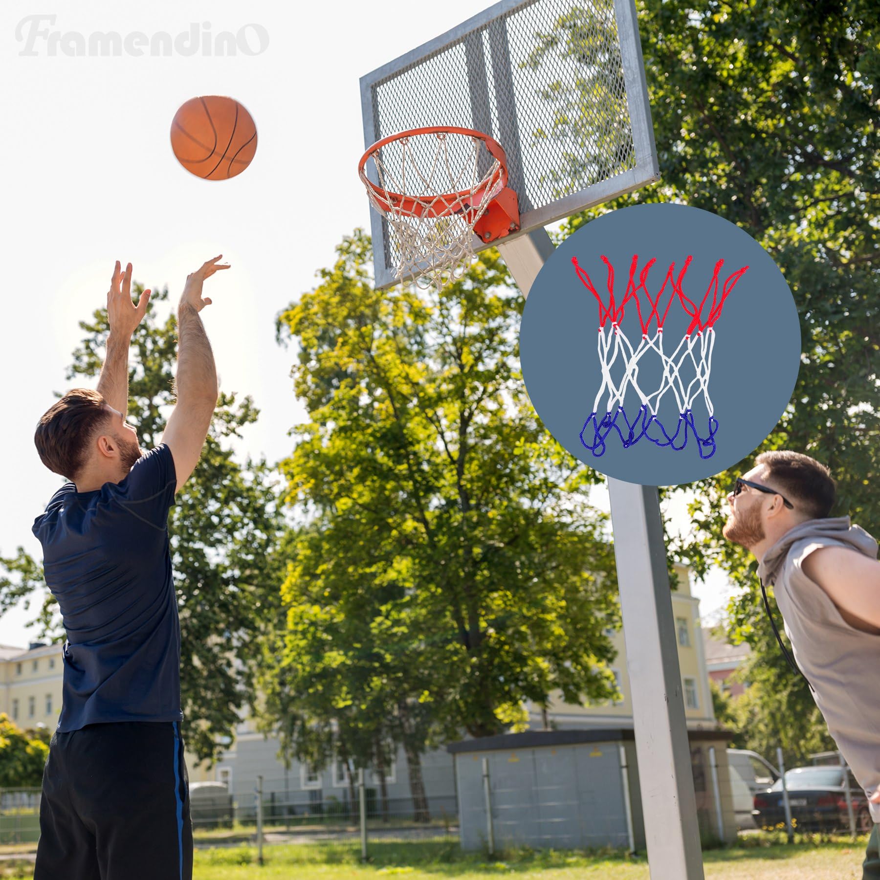 Framendino Mini Basketball Hoop Replacement Net - Durable Indoor & Outdoor Basketball Accessories for Kids, Teens & Adults - Perfect for Driveway, Backyard, Gym & Playground Games