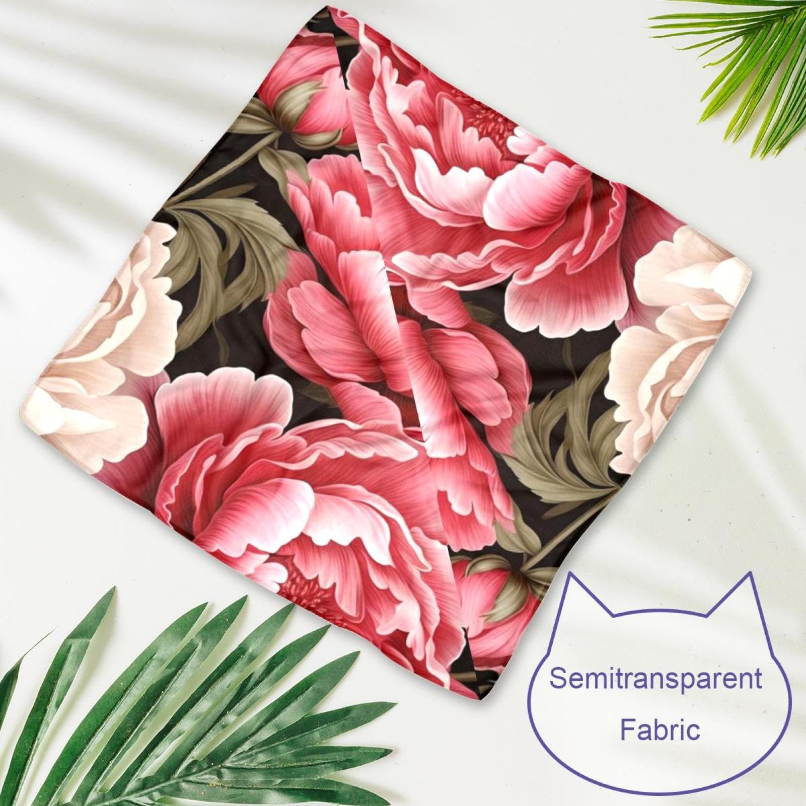 2-Pack Colorful Peony Flower Dog Bandanas - Stylish Pet Accessories for Dog Lovers, Soft Dog Scarves for Daily Walks & Special Occasions