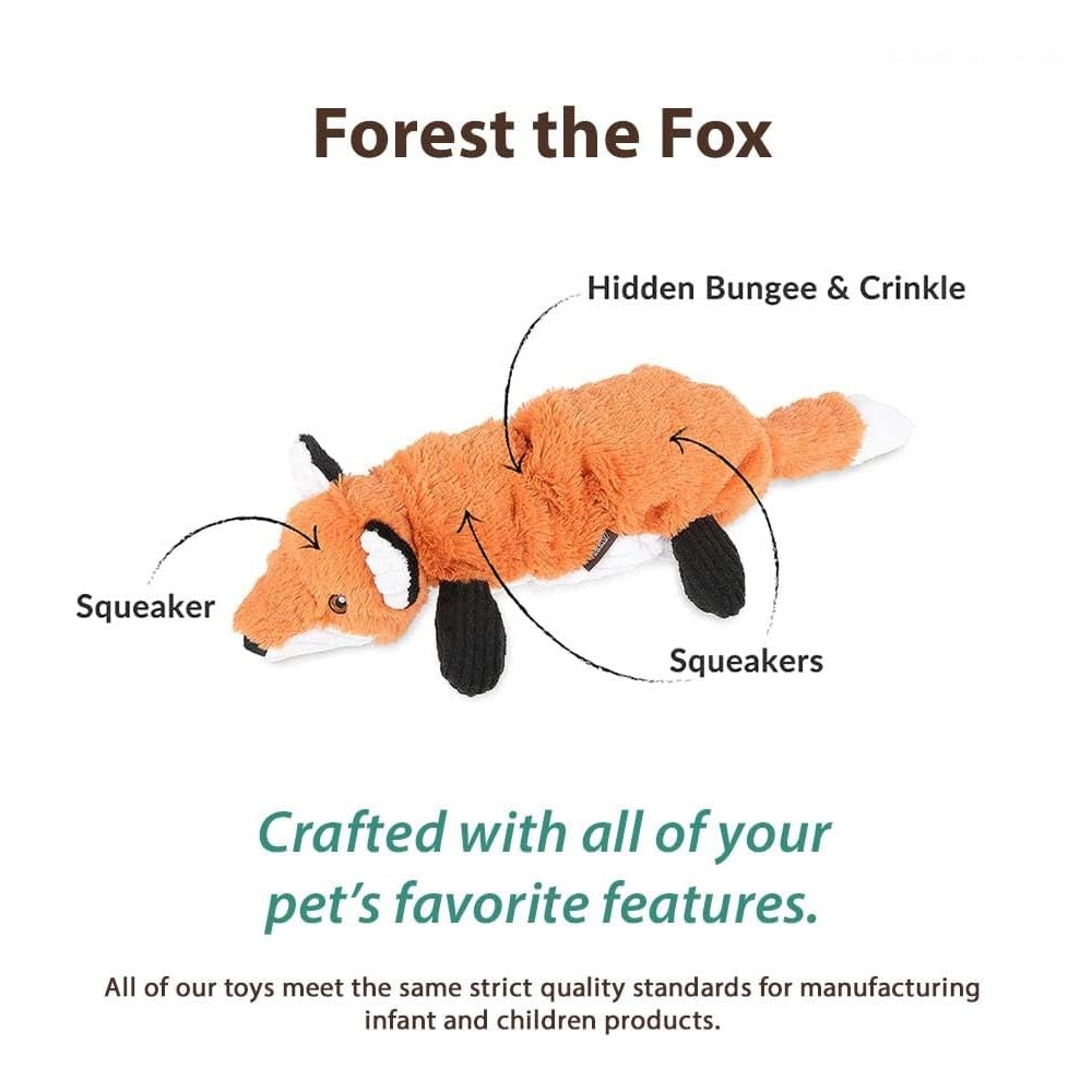 Forest Friends Fox Dog Plush Toy - Soft Stuffed Animal for Kids, Cute Cuddly Gift for Dog Lovers - Perfect for Nursery Decor, Birthday Presents & Snuggling