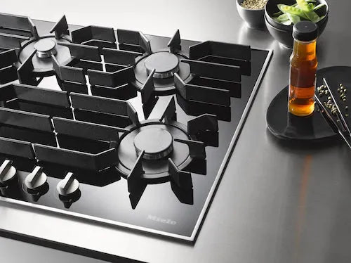 Miele KM 3054 30-Inch 5-Burner Gas Cooktop - Professional Grade Stainless Steel Stove Top for Home Kitchen | Perfect for Cooking, Boiling & Simmering Large Meals