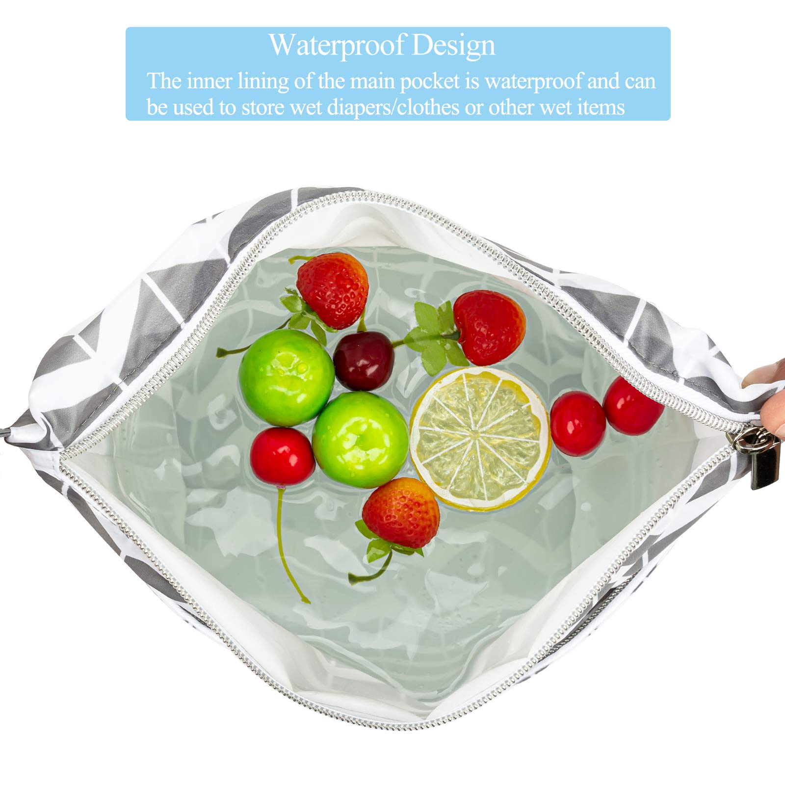 2Pcs Reusable Wet Dry Bags - Waterproof Washable Diaper Bags with Dual Zipper Pockets for Baby Cloth Diapers, Gym Clothes & Travel Essentials - Perfect for Daycare, Beach, Pool & On-the-Go Organization