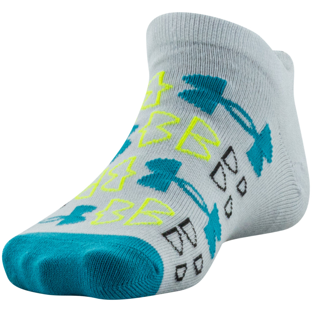 Under Armour Youth Essential No Show Socks 6-Pack for Girls - Breathable & Cushioned Athletic Socks for Running, School & Everyday Comfort