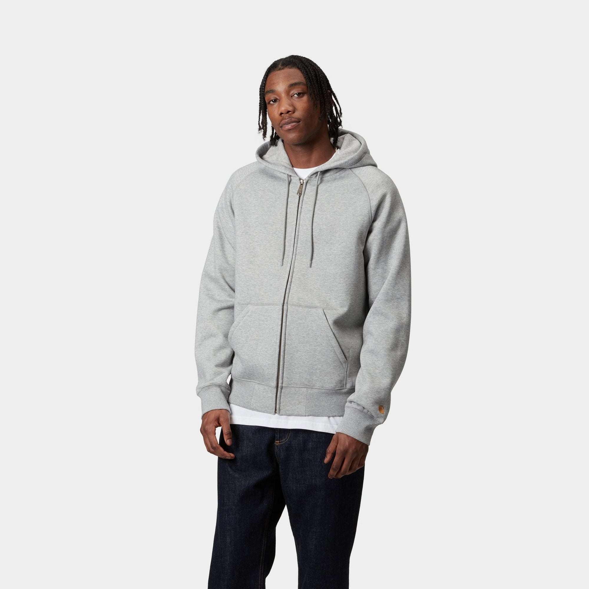 Men's Hooded Chase Jacket - Lightweight Waterproof Windbreaker for Outdoor Activities | Grey Heather | Perfect for Hiking, Camping & Travel