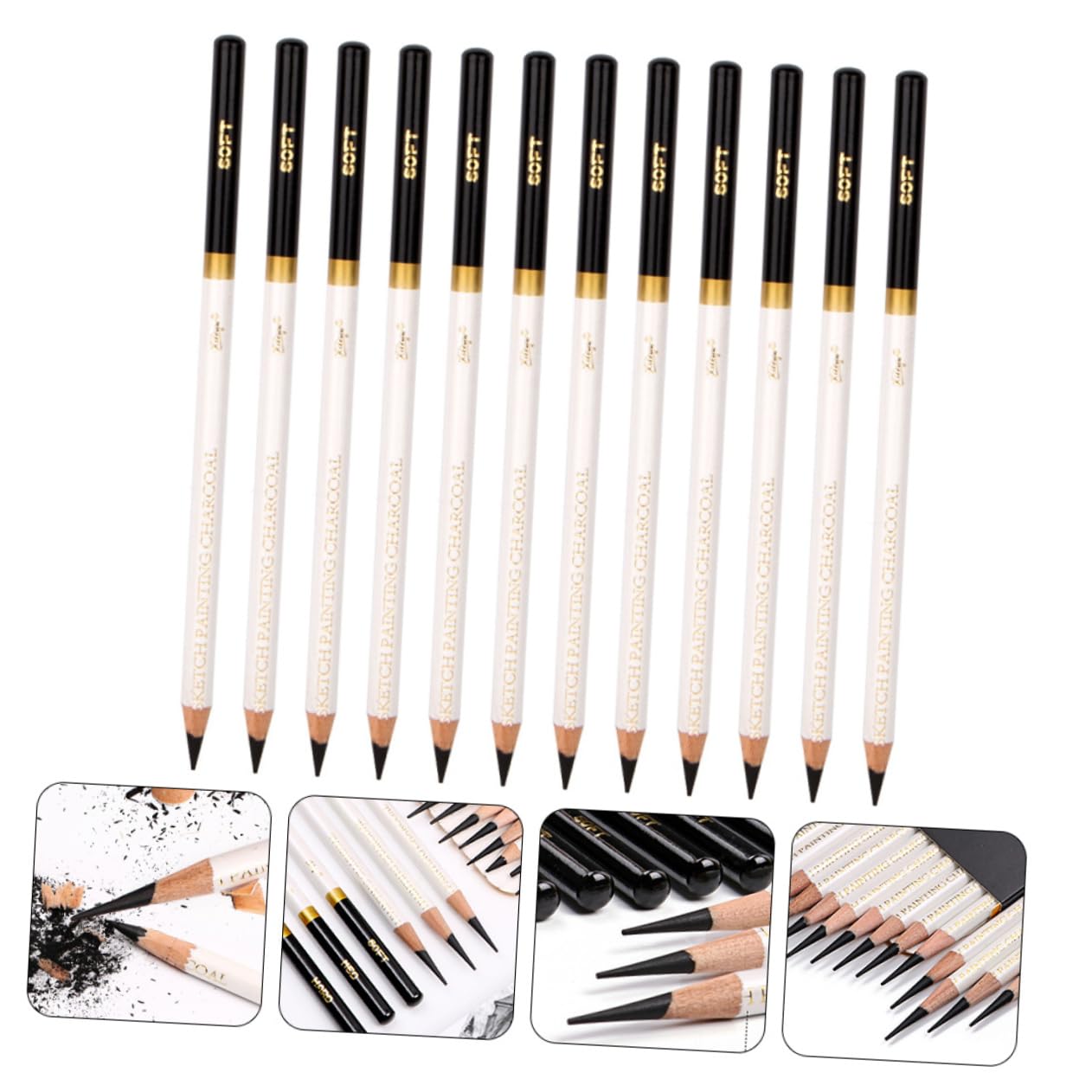 KALLORY 12-Piece Sketch Pencil Set - Professional Colored Pencils & Graphite Drawing Pencils for Kids & Artists - Perfect for Sketching, Shading & Art Projects