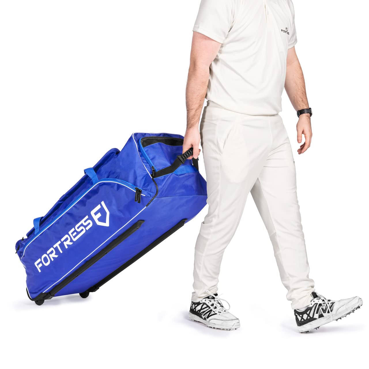 FORTRESS Original Wheelie Cricket Bag with Heavy Duty Wheels - Maximum Strength & Durability for Cricket Equipment Storage & Travel | Perfect for Matches, Practice & Sports Gear Transport