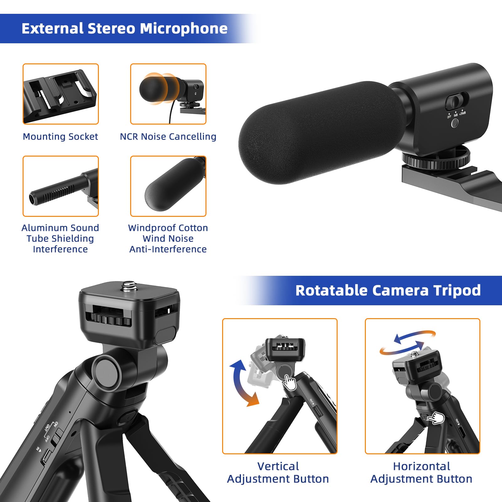 4K 48MP Digital Camera with 180° Flip Screen, 16X Zoom, Wide Angle & Macro Lens, Tripod, Mic, Remote - Perfect for Vlogging, Travel & Photography (32GB TF Card, Black)