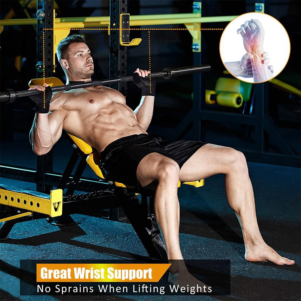 Breathable Weightlifting Gloves for Men & Women - Gym Training Gloves for Fitness, CrossFit & Weight Lifting - Perfect for Workouts, Strength Training & Bodybuilding
