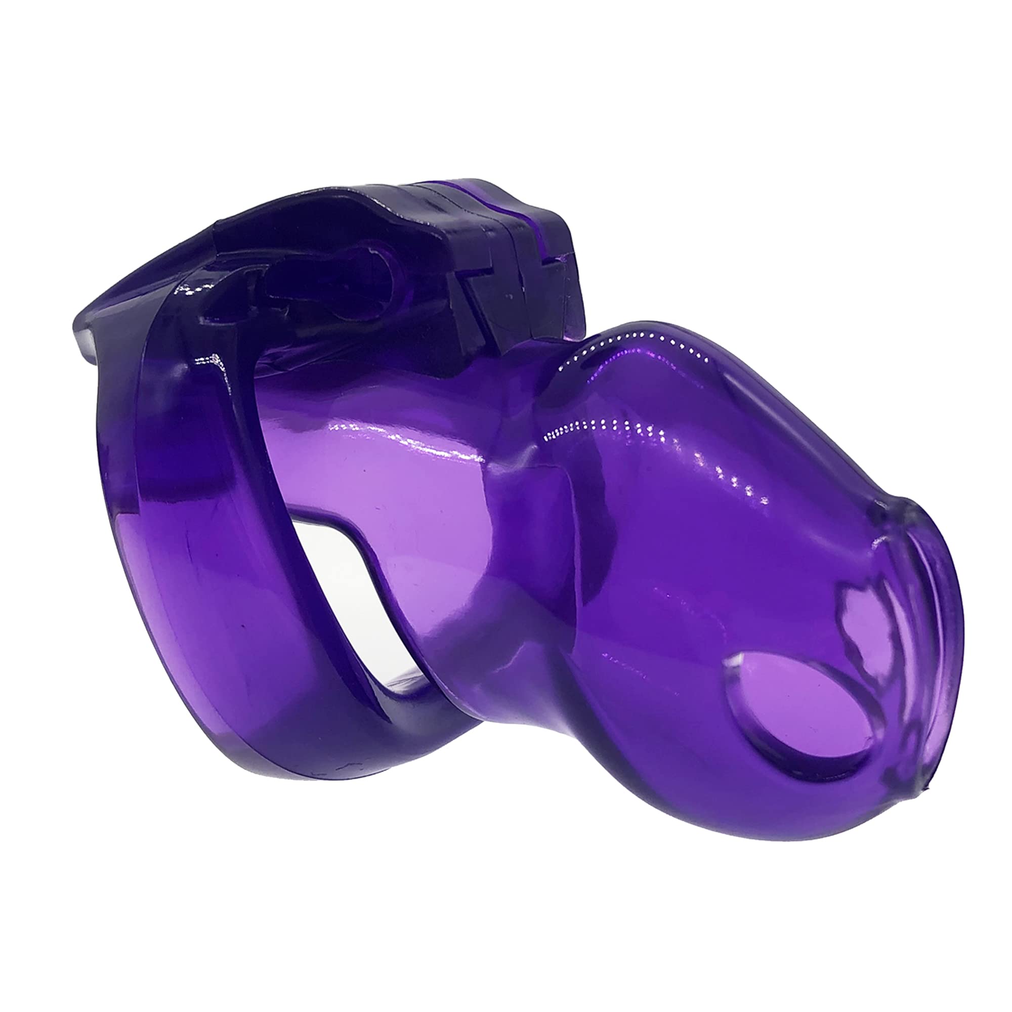 FYJENNICC HT-V4 Male Chastity Cage with 5 Adjustable Rings | 6 Color Options | Beginner-Friendly Adult Sex Toy | Sizing Guide Included (Purple, Small) | Perfect for BDSM, Roleplay & Couples Bonding