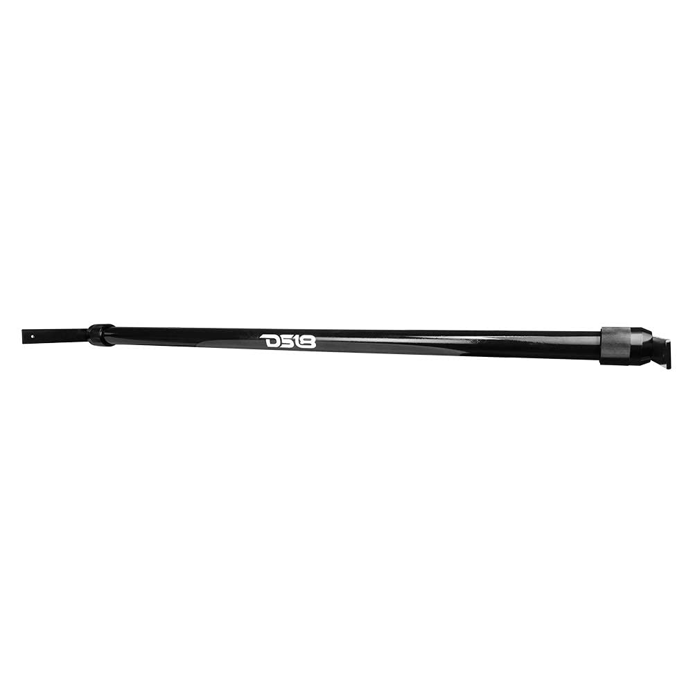 DS18 JT-Tube/BK JT Mounting Tube with Mobile Clamps - Universal Roll Bar & Cage Mount for Speaker Towers & Pods (Black) - Ideal for Off-Road, Racing & Car Audio Installations