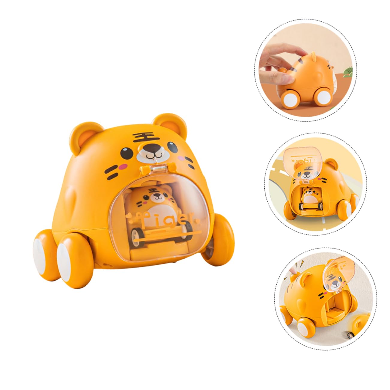 ifundom Mini Push Back Toy Car for Kids - Pet Race Vehicles for Playtime Fun