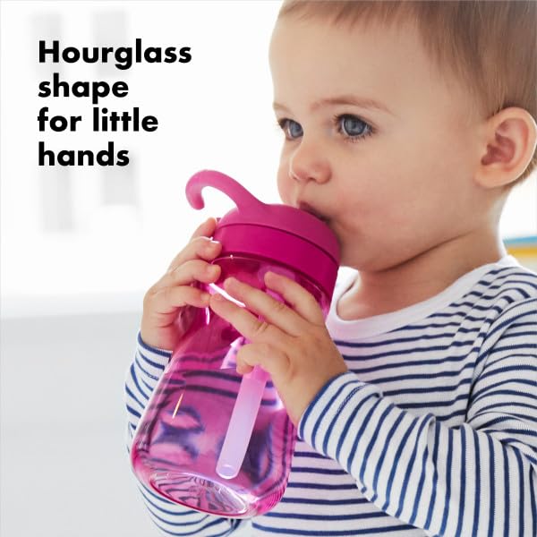 OXO Tot Adventure Water Bottle for Kids - Leak-Proof, BPA-Free, 12oz, Pink - Perfect for School, Travel & Outdoor Activities