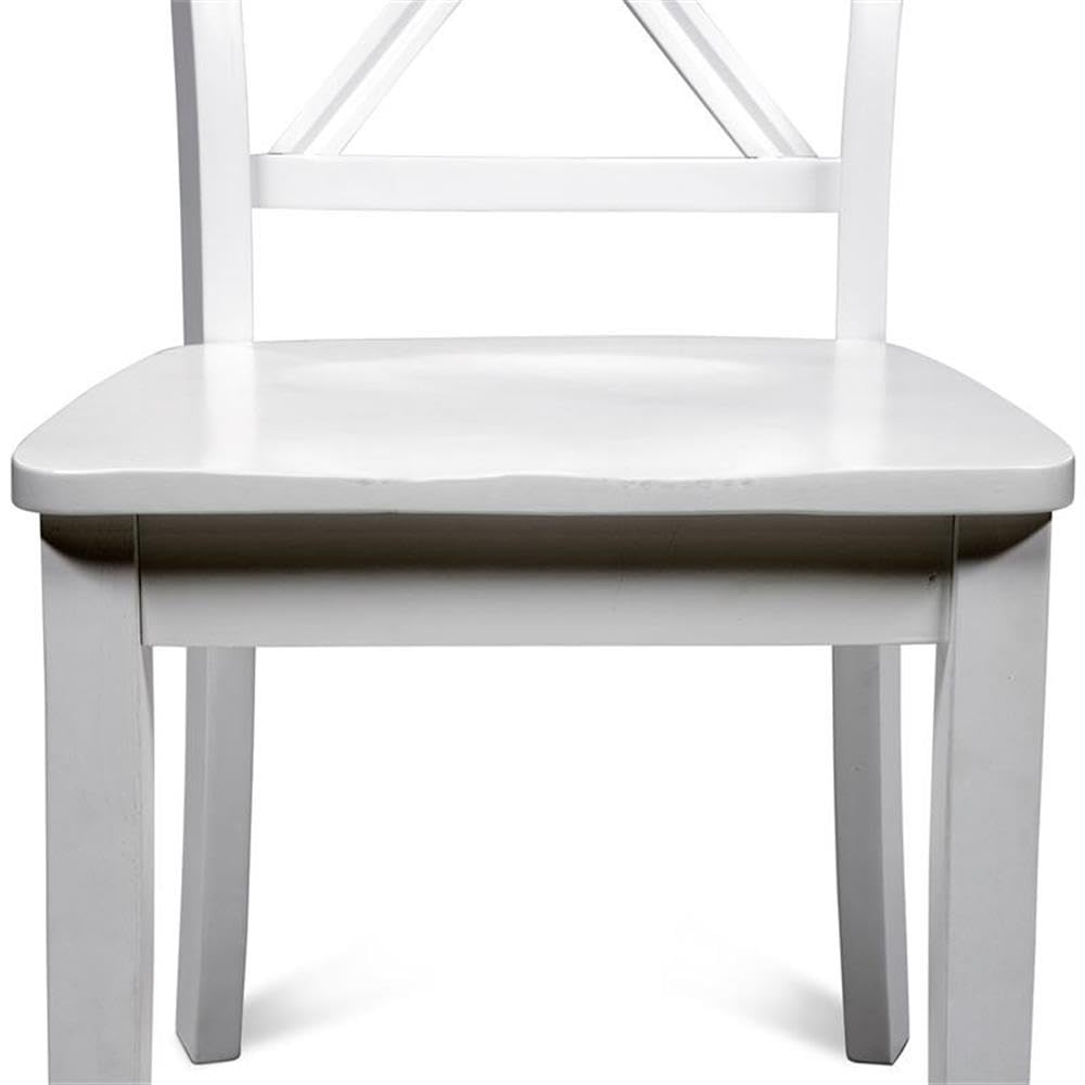Furniture of America Tummel Transitional Wood Dining Chairs in White - Set of 2 | Modern Farmhouse Style for Dining Room, Kitchen, or Breakfast Nook