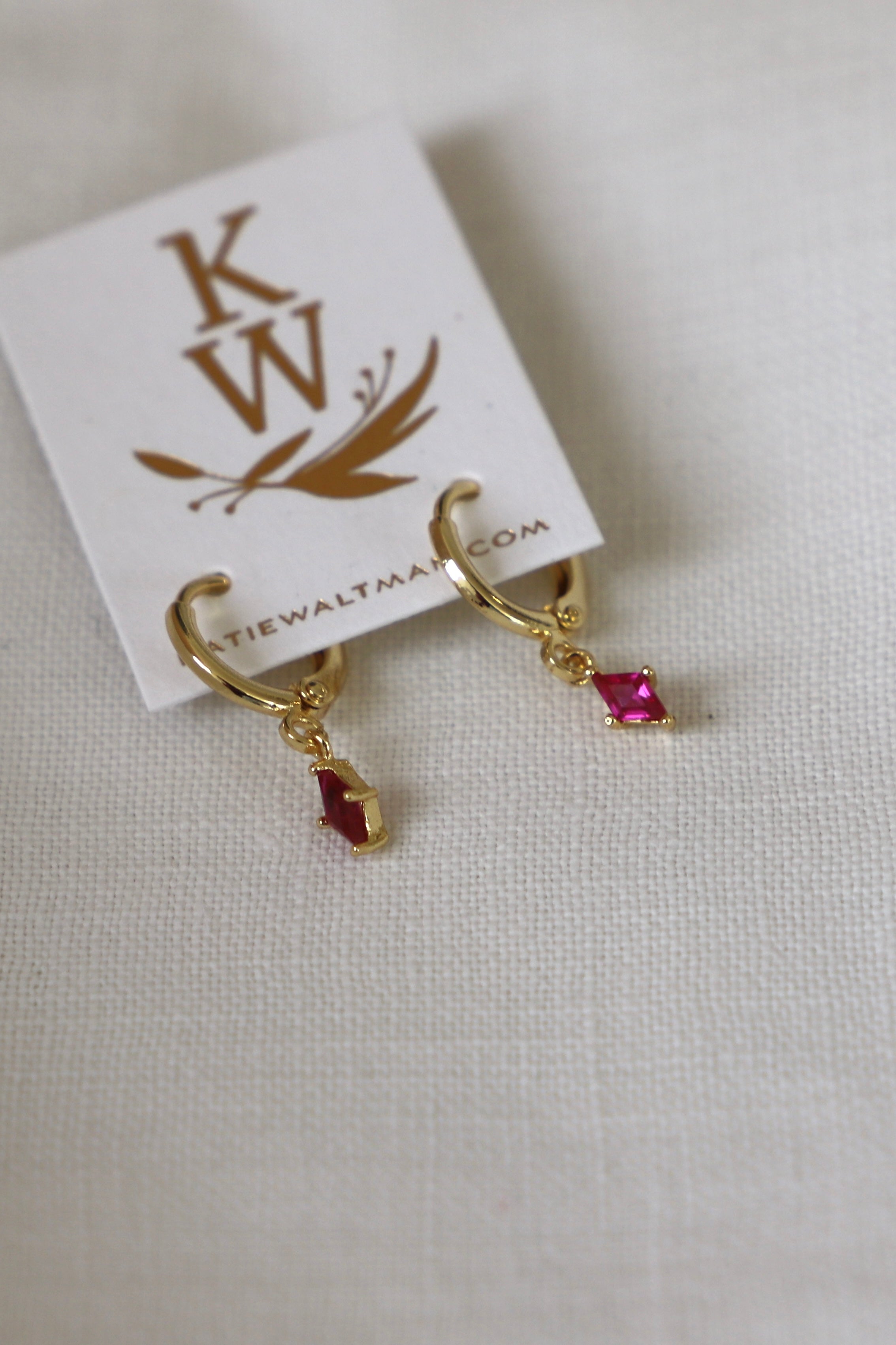 Diamond Birthstone Huggie Earrings - Elegant & Dainty Hoop Earrings for Women - Perfect Gift for Birthdays, Anniversaries & Special Occasions