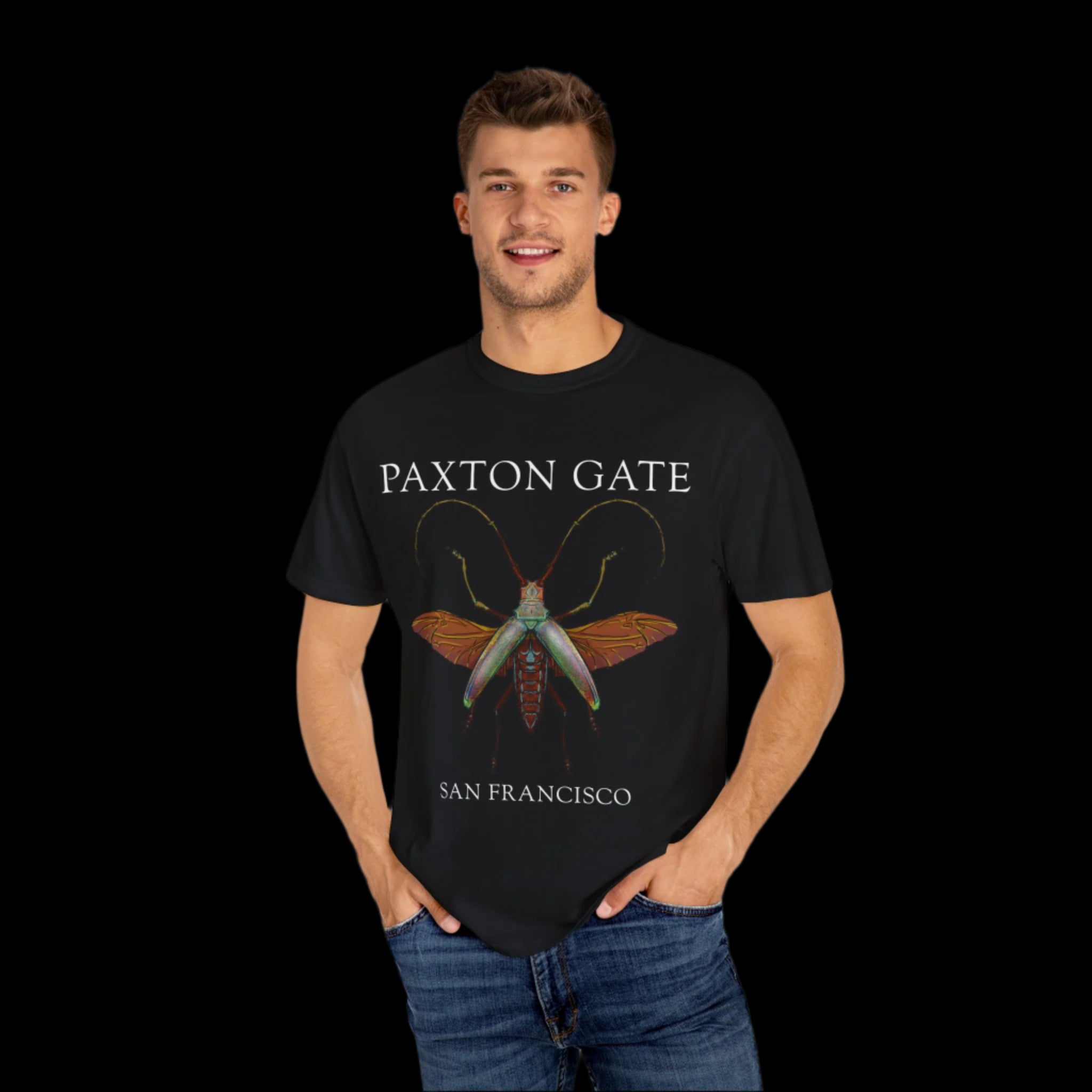 Unisex Paxton Gate Longhorn Beetle T-Shirt by Kris Struble - Vintage Insect Graphic Tee for Nature Lovers & Entomology Enthusiasts - Perfect for Casual Wear, Outdoor Adventures & Science-Themed Events