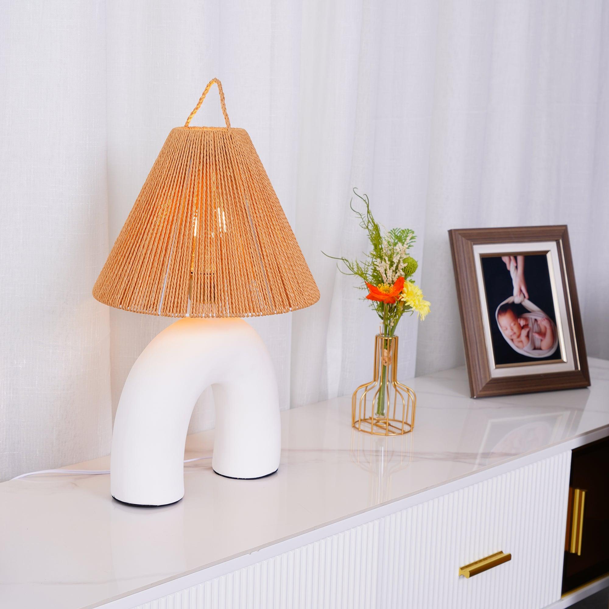 Modern Arched Table Lamp - Adjustable LED Desk Light for Bedroom, Living Room & Office - Stylish Home Decor & Reading Light