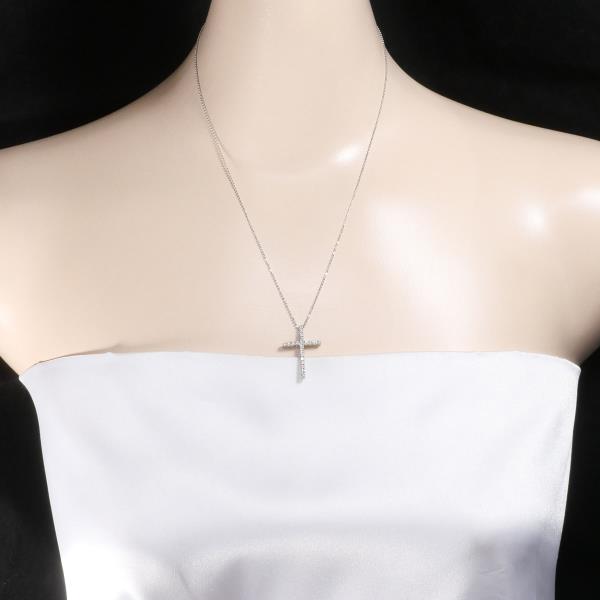 18K White Gold Diamond Necklace 0.32ct - Elegant Dainty Pendant for Women, Perfect for Anniversary, Wedding & Special Occasion Gifts