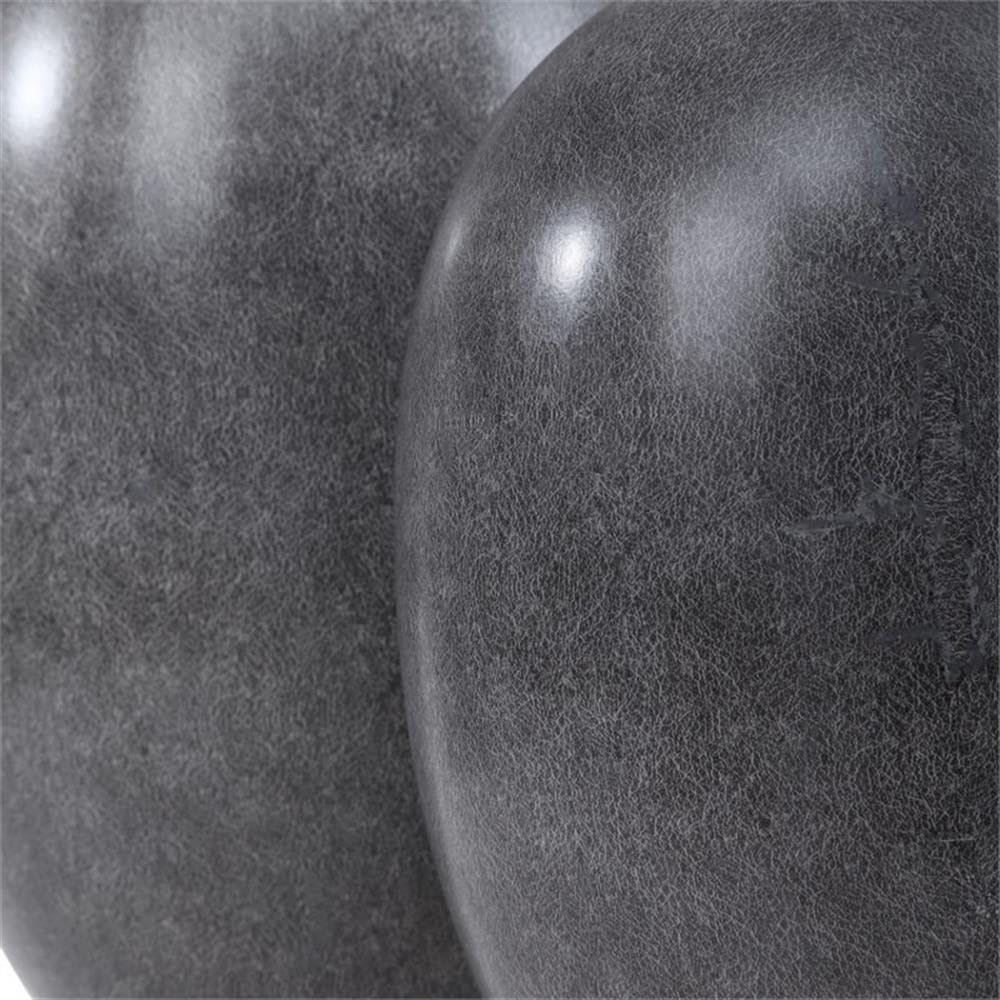 Bowery Hill Modern Marble Black and White Vase Set of 2 - Elegant Home Decor for Living Room, Dining Table, Office & Wedding Centerpieces