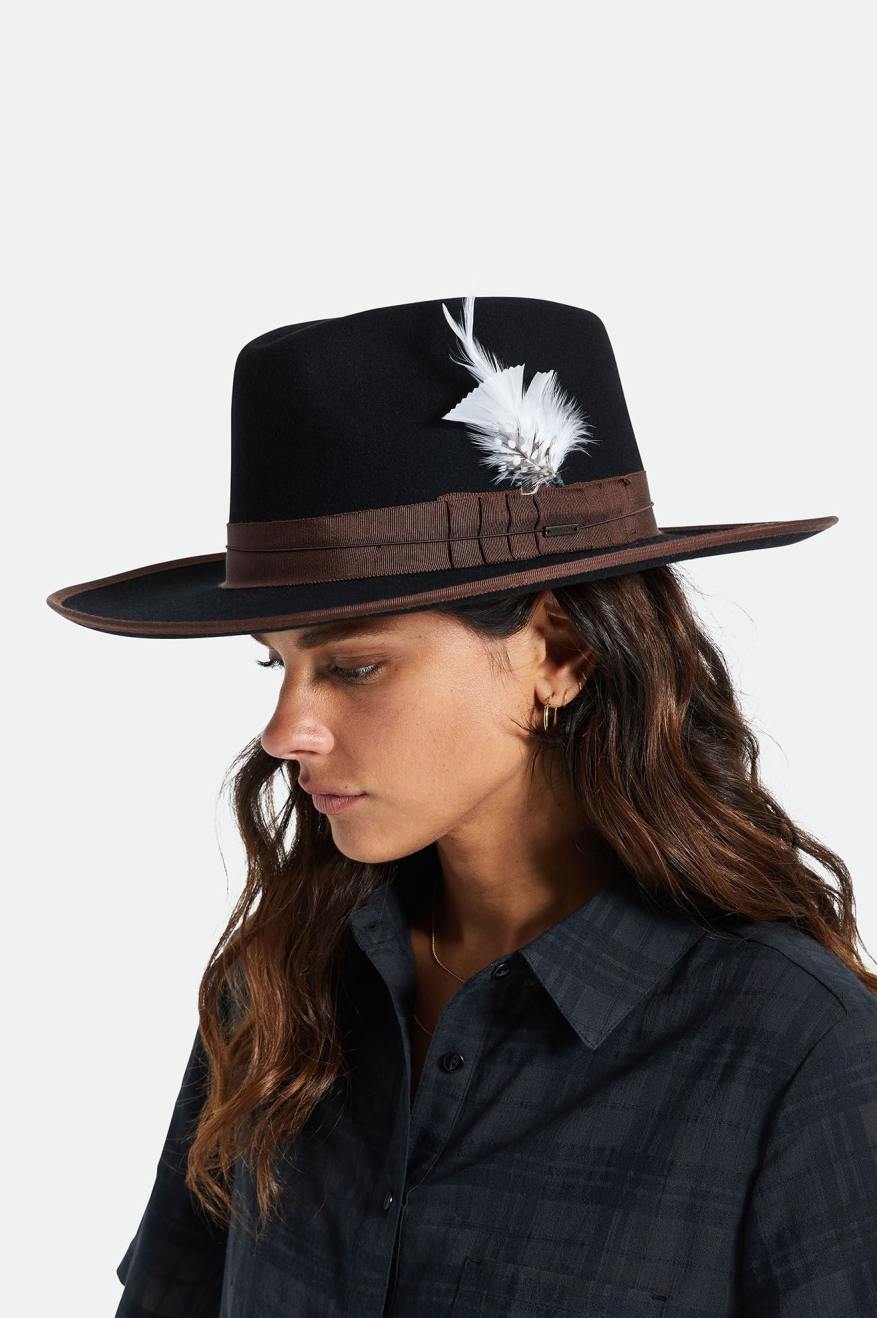 White & Black Feather Hat for Women - Stylish Fashion Accessory for Parties, Weddings, and Outdoor Events