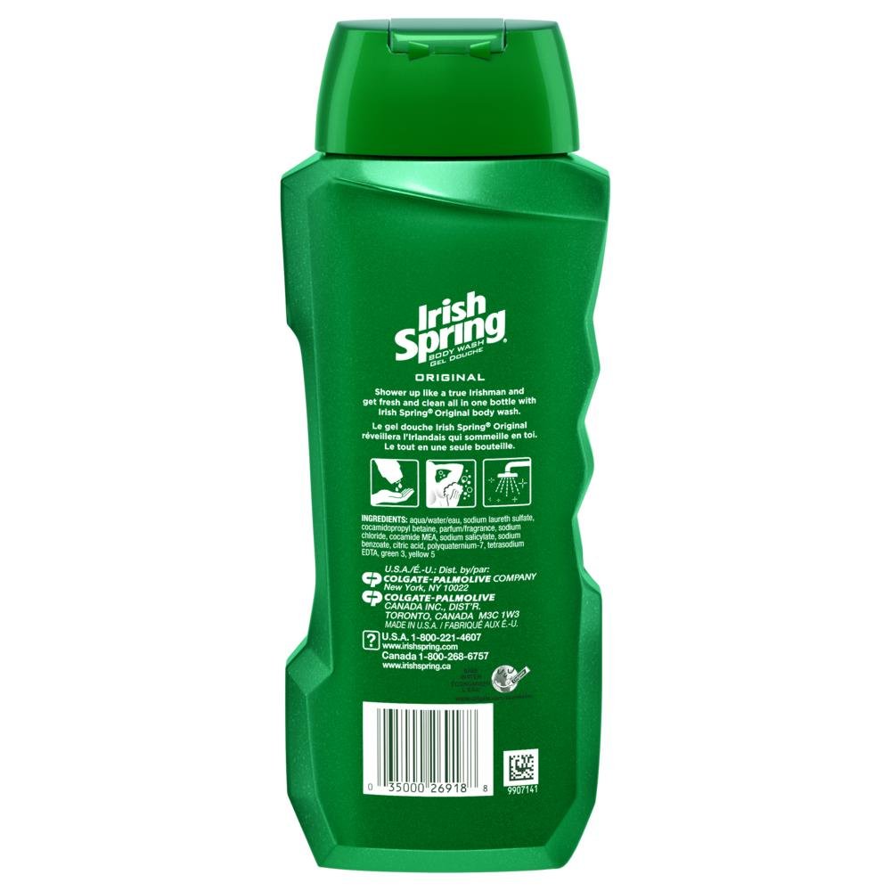Irish Spring Body Wash for Men, Original Scent - 18 Fl Oz (Pack of 6) | Refreshing Daily Shower Gel for Gym, Work & Active Lifestyle
