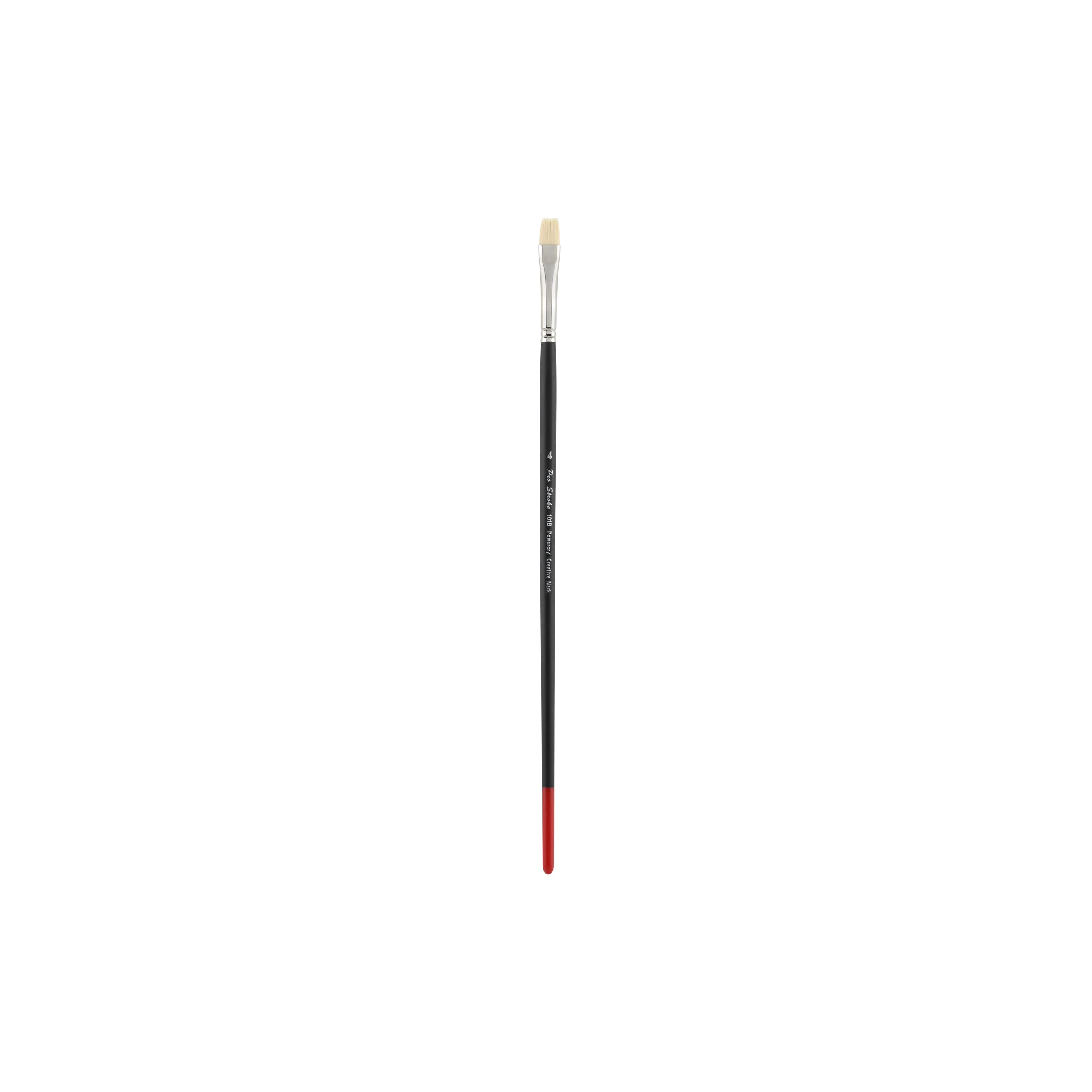 Creative Mark Powercryl Ultimate Acrylic Paint Brushes - Bright #4 | Professional Artist Paint Brushes with 3 Synthetic Hair Diameters | Perfect for Heavy Acrylics, Water Soluble Oils & More | Ideal for Canvas Painting, DIY Crafts & Fine Art Projects