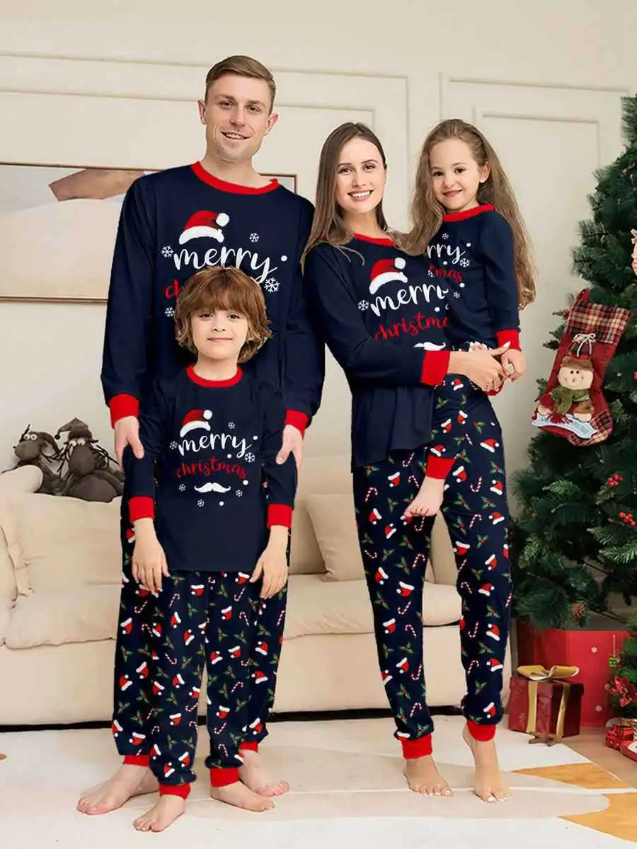 Printed Christmas Pajamas Sets for Family Matching Holiday Pjs - Cozy Festive Sleepwear for Christmas Morning & Family Photos