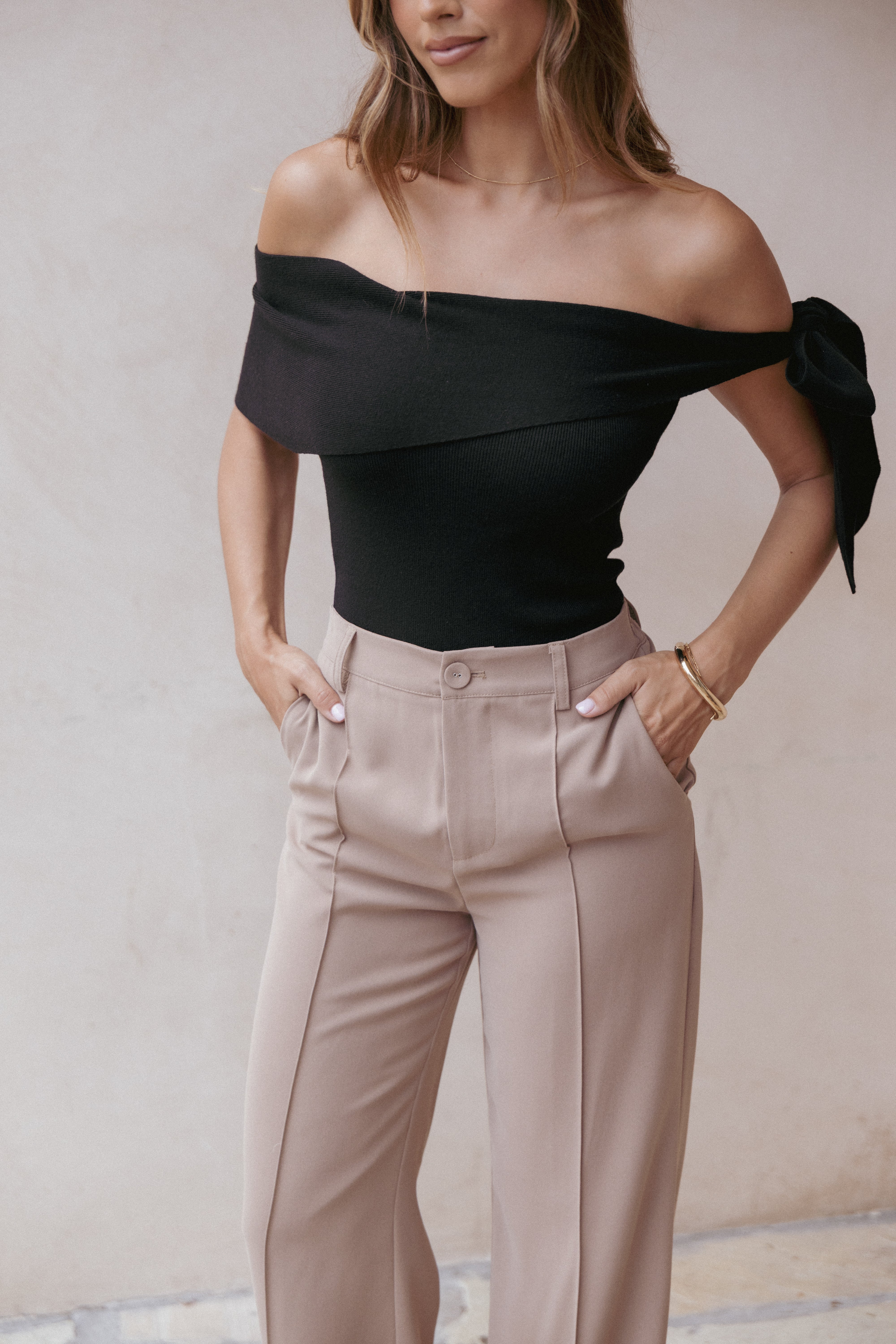 Charama Women's Off Shoulder Knit Top - Soft Stretch Casual Long Sleeve Shirt for Fall & Winter | Perfect for Date Night, Office Wear & Weekend Outfits