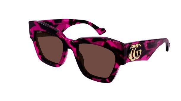 Gucci GG 1422S 004 Havana/Brown Cat Eye Women's Sunglasses - Stylish UV Protection Shades for Fashion, Beach & Outdoor Activities