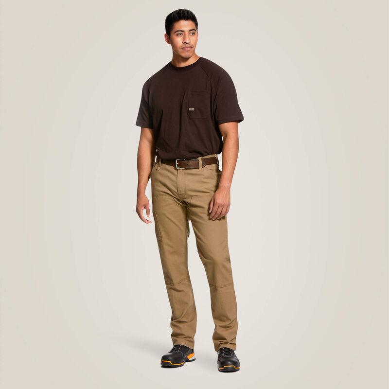 Durable M4 Low Rise Rebar Work Pants - Double Front Stackable Straight Leg Stretch Denim for Construction & Outdoor Work