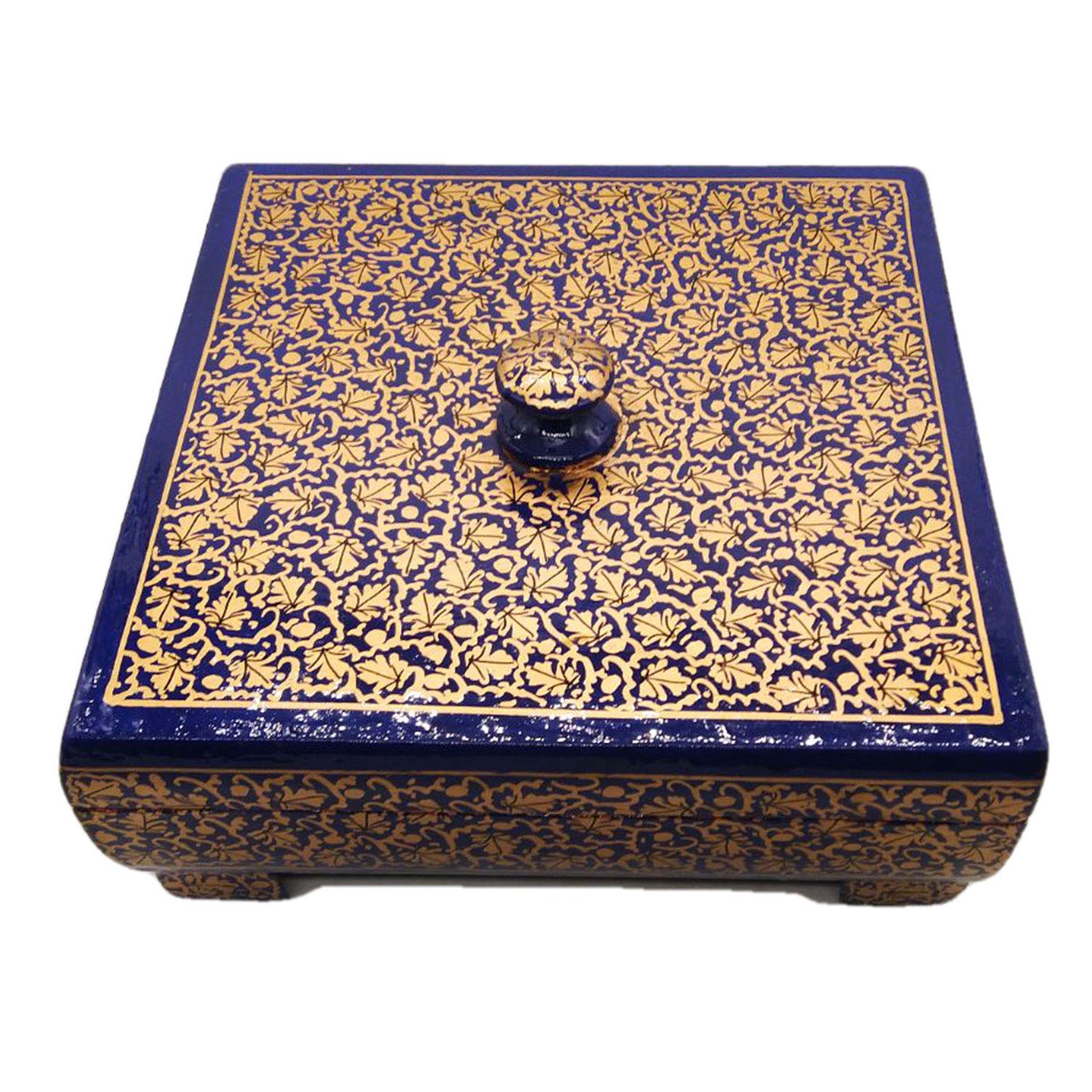 Handmade Christmas Jewelry Organizer Box - Premium Dry Fruit & Trinket Storage Box for Women - Award-Winning Indian Artisan Crafted Gold Jewelry Case | Perfect for Holiday Gifts, Home Decor & Jewelry Organization